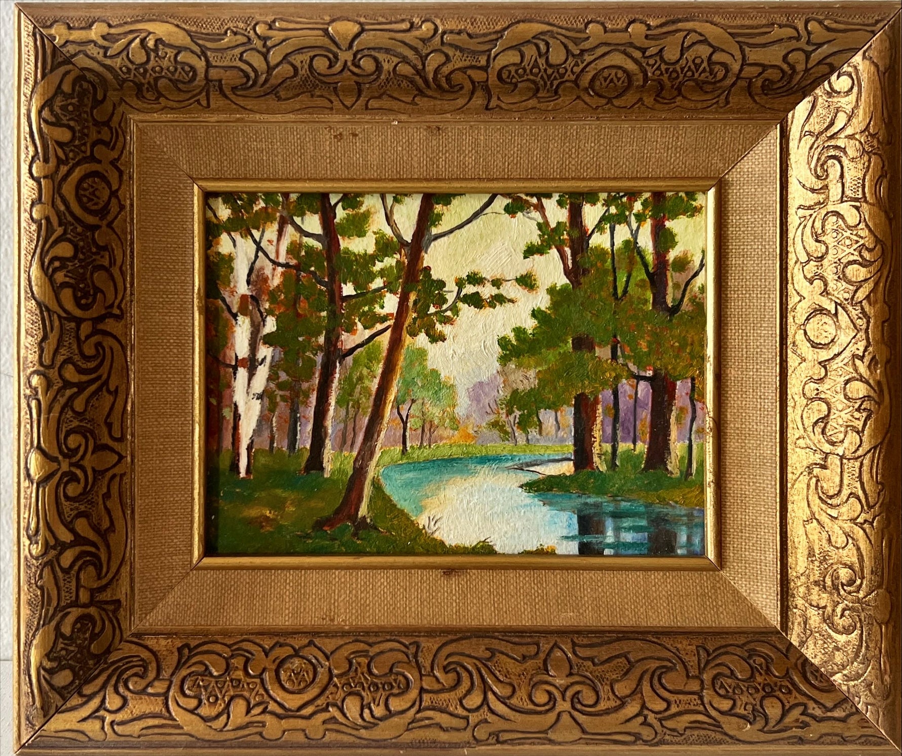 Mixed Media painting, Landscape Peter Downey, Front view