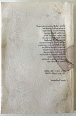 Book, Fiction, Robert Gibbs, A Mouth Organ for Angels, Back view