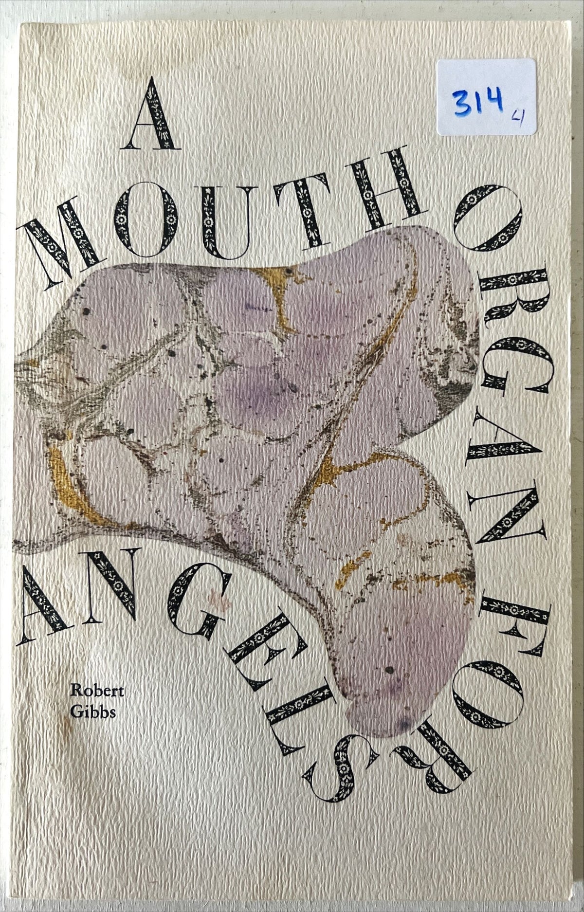 Book, Fiction, Robert Gibbs, A Mouth Organ for Angels, Front view