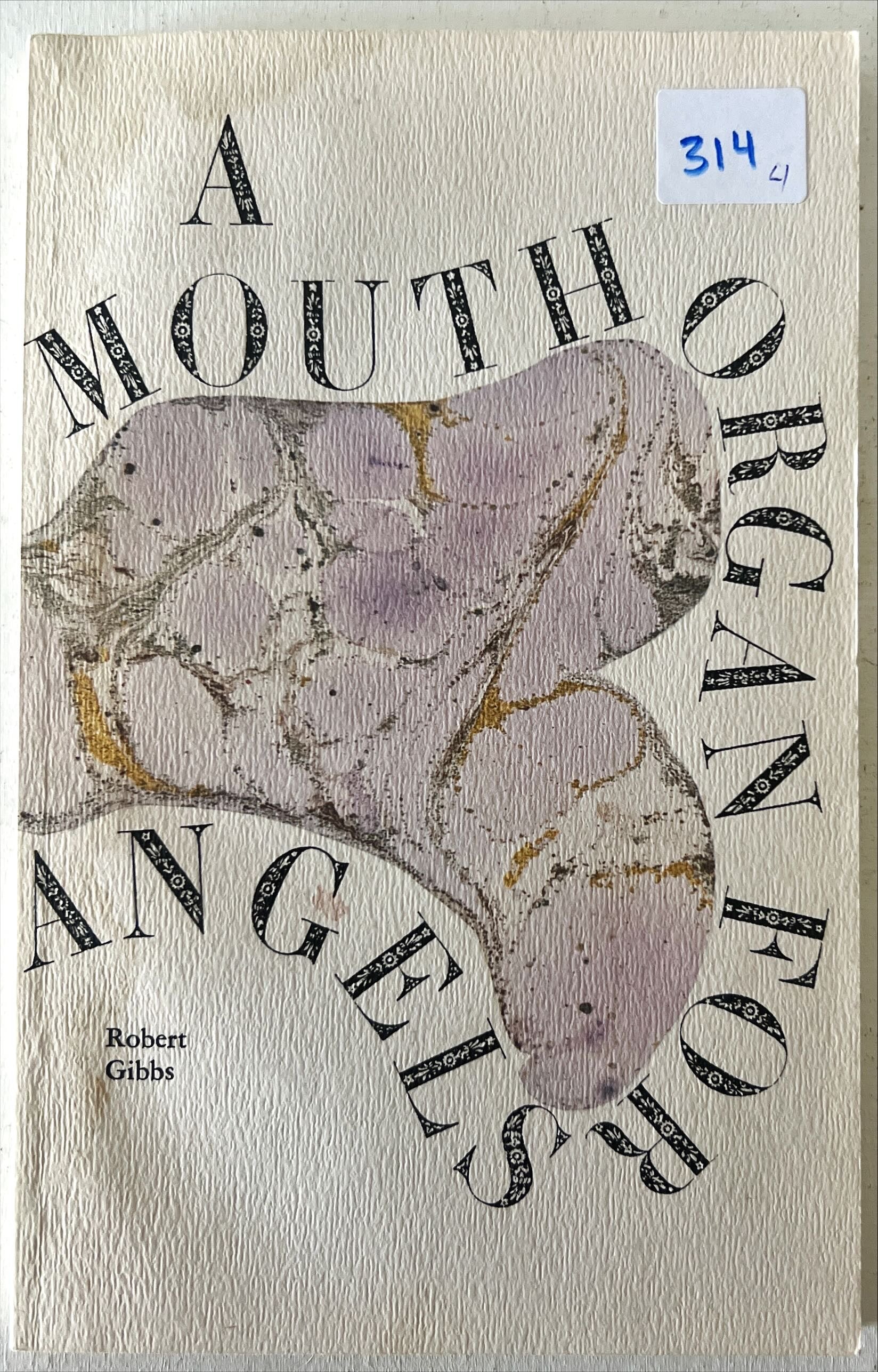 Book, Fiction, Robert Gibbs, A Mouth Organ for Angels, Front view