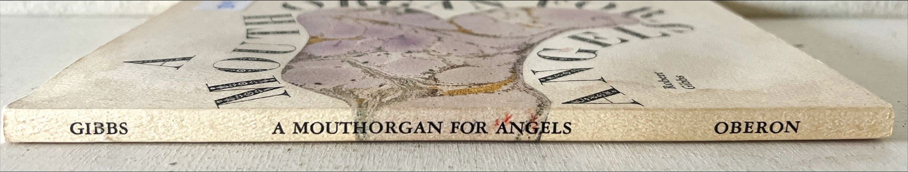 Book, Fiction, Robert Gibbs, A Mouth Organ for Angels, Spine view
