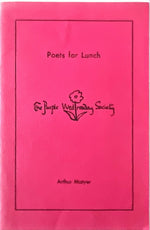 Book, Play, Literature, Arthur Motyer, Poets for Lunch, Front view