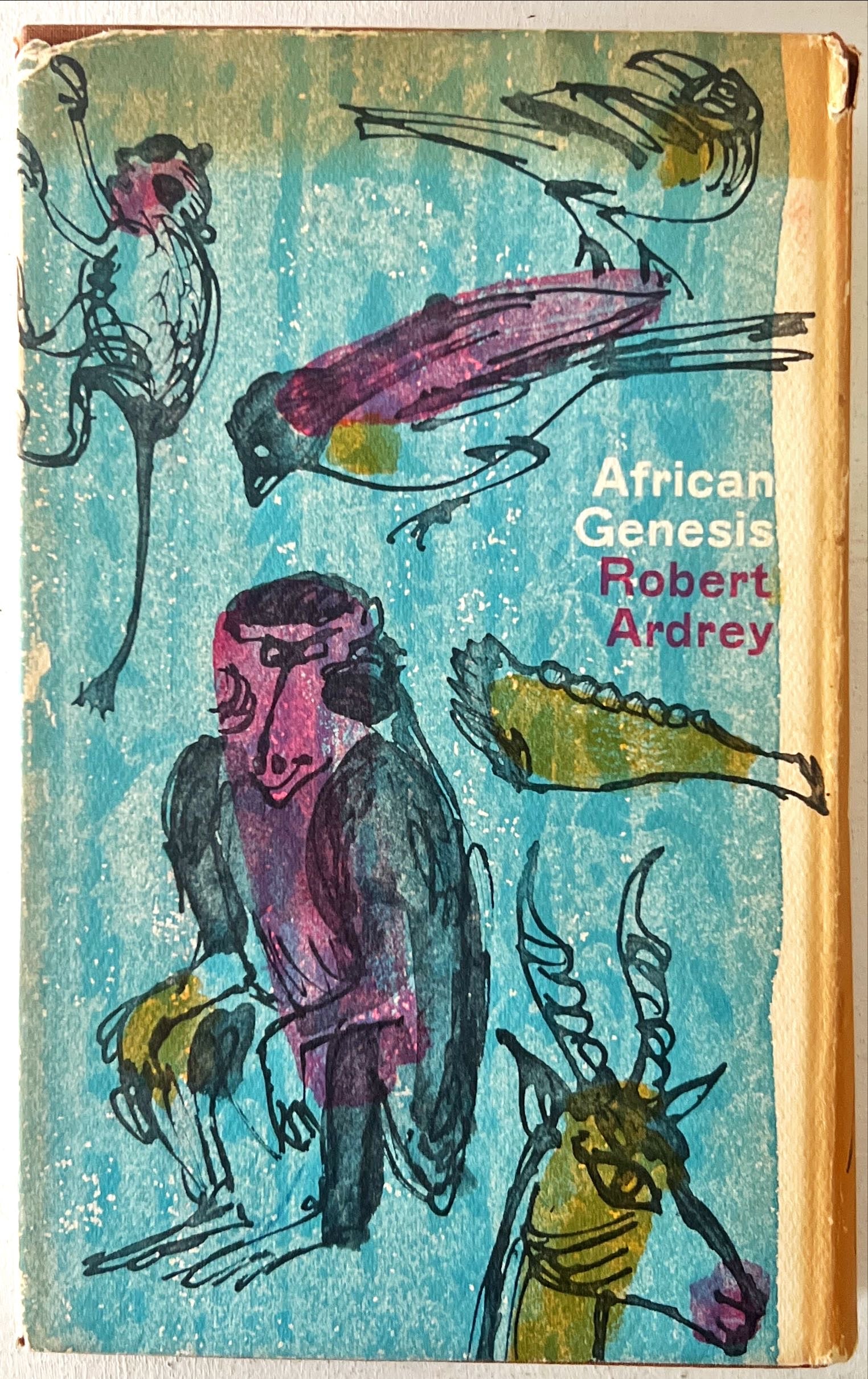 Book, Science, Education, Ardrey Robert, African Genesis: A Personal Investigation into the Animal Origins and Nature of Man, Back view