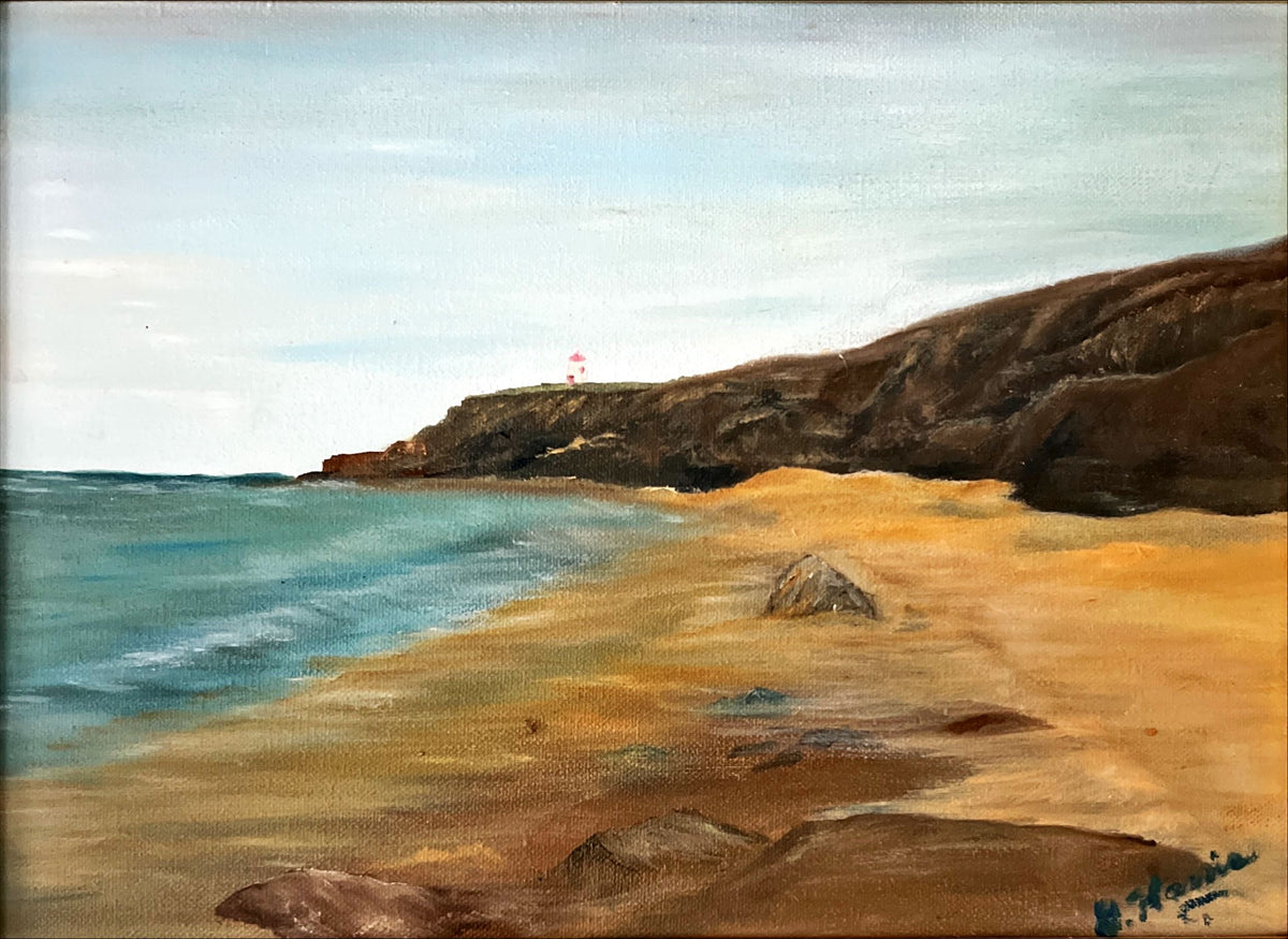 Mixed Media painting, Landscape, Lighthouses Unknown Artist, Art view