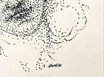 Ink painting, Portrait Herzl Kashetsky, Signature view