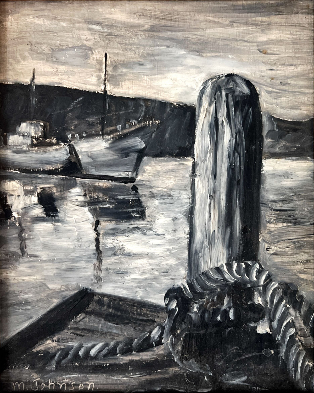 Mixed Media painting, Nautical May Johnson, Art view