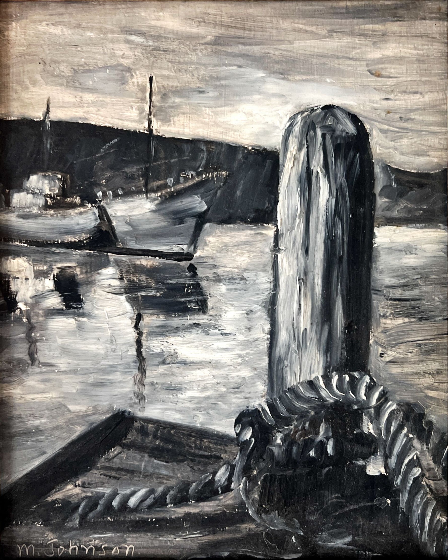 Mixed Media painting, Nautical May Johnson, Art view