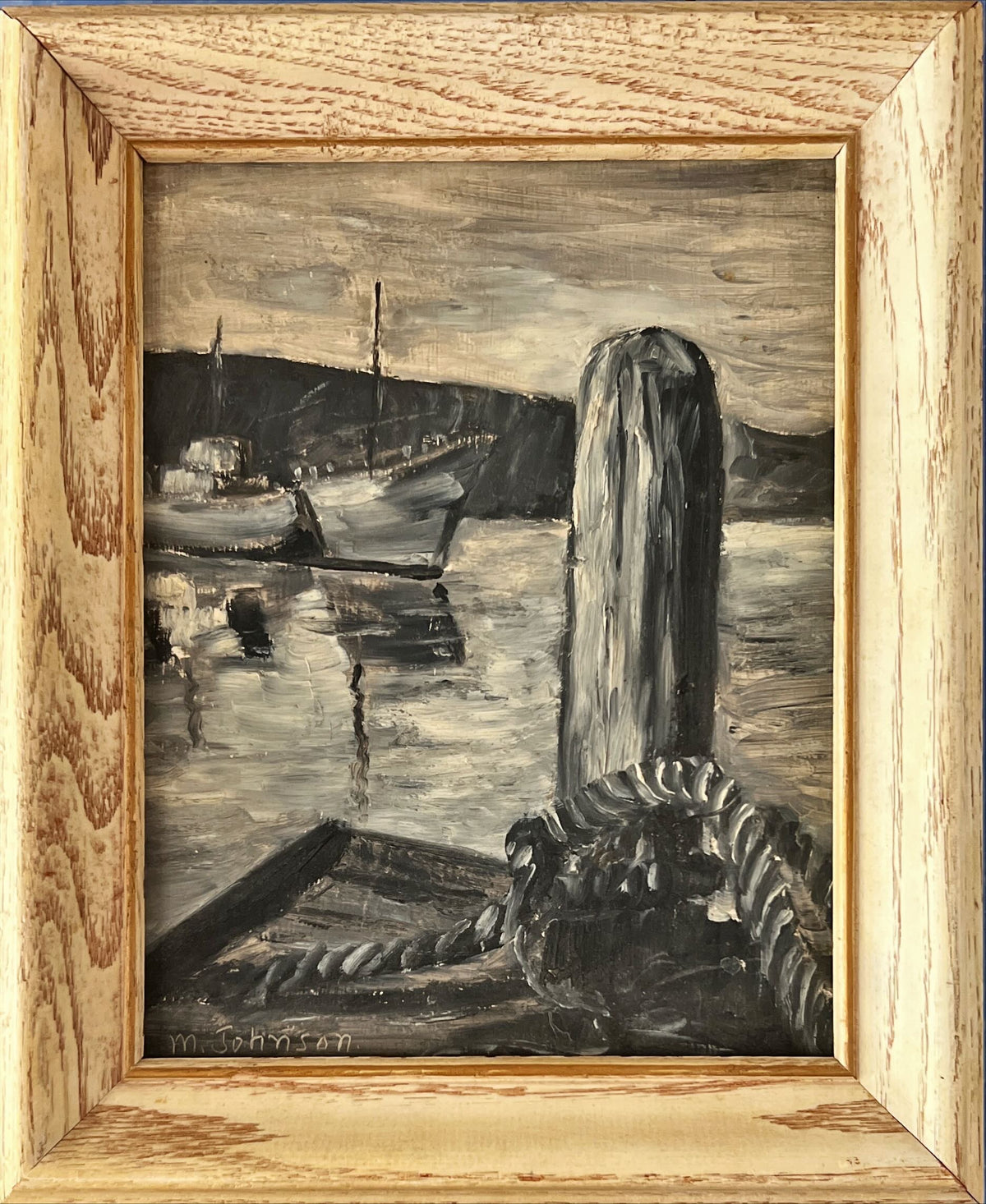 Mixed Media painting, Nautical May Johnson, Front view