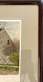 Mixed Media painting, Landscape, Cottages Carol Collette, Damage view