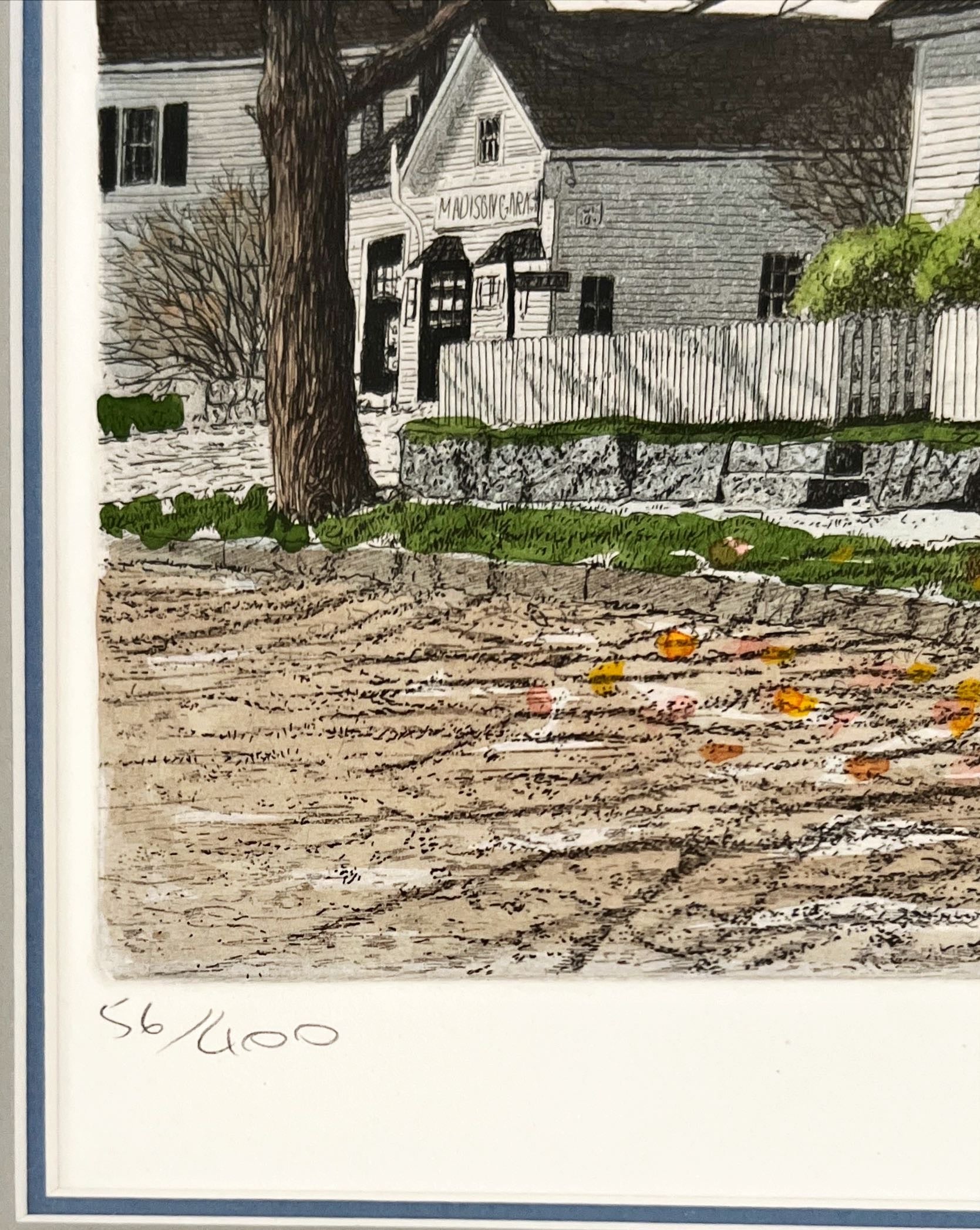 Mixed Media painting, Landscape, Cottages Carol Collette, Edition view