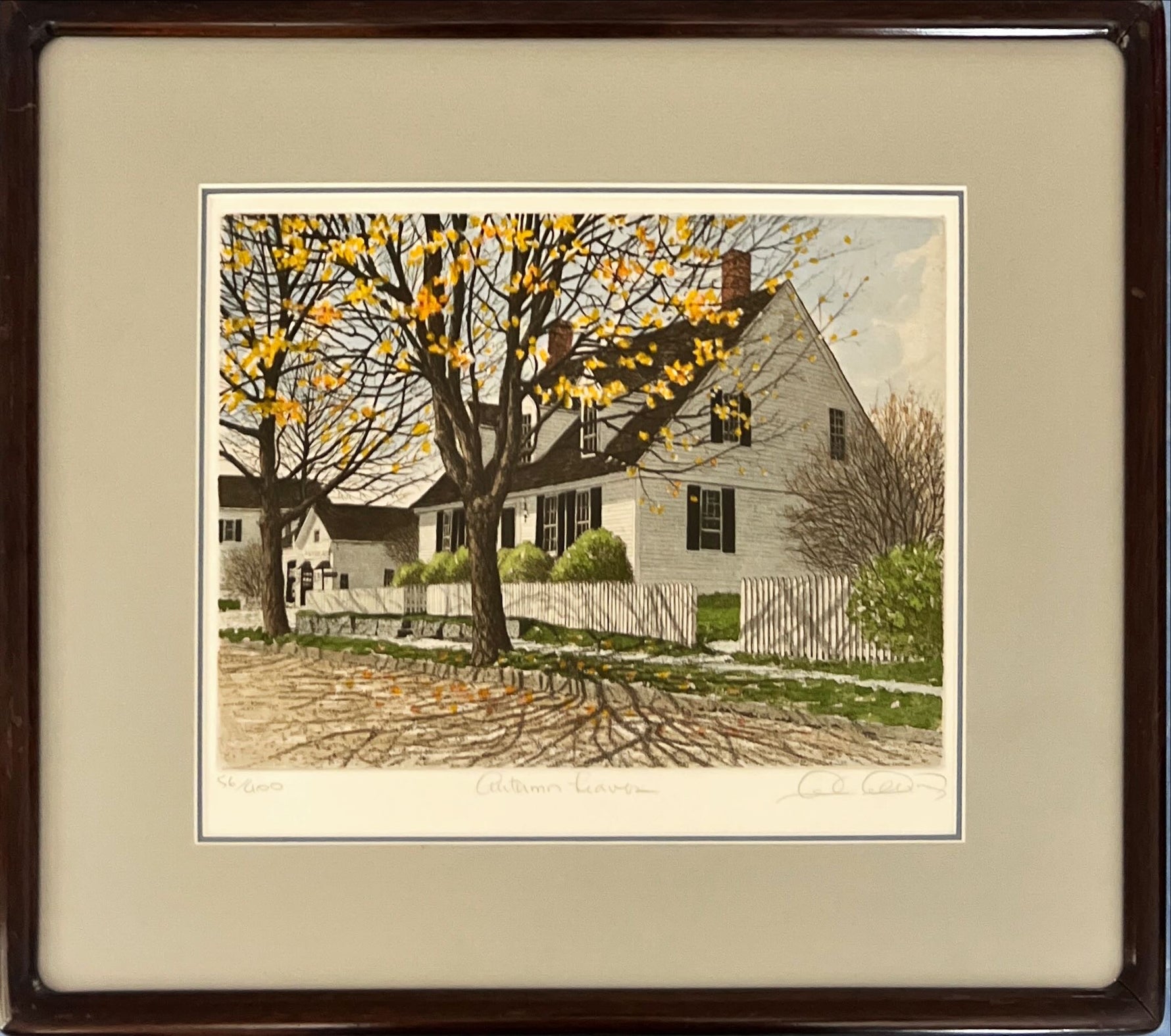 Mixed Media painting, Landscape, Cottages Carol Collette, Front view