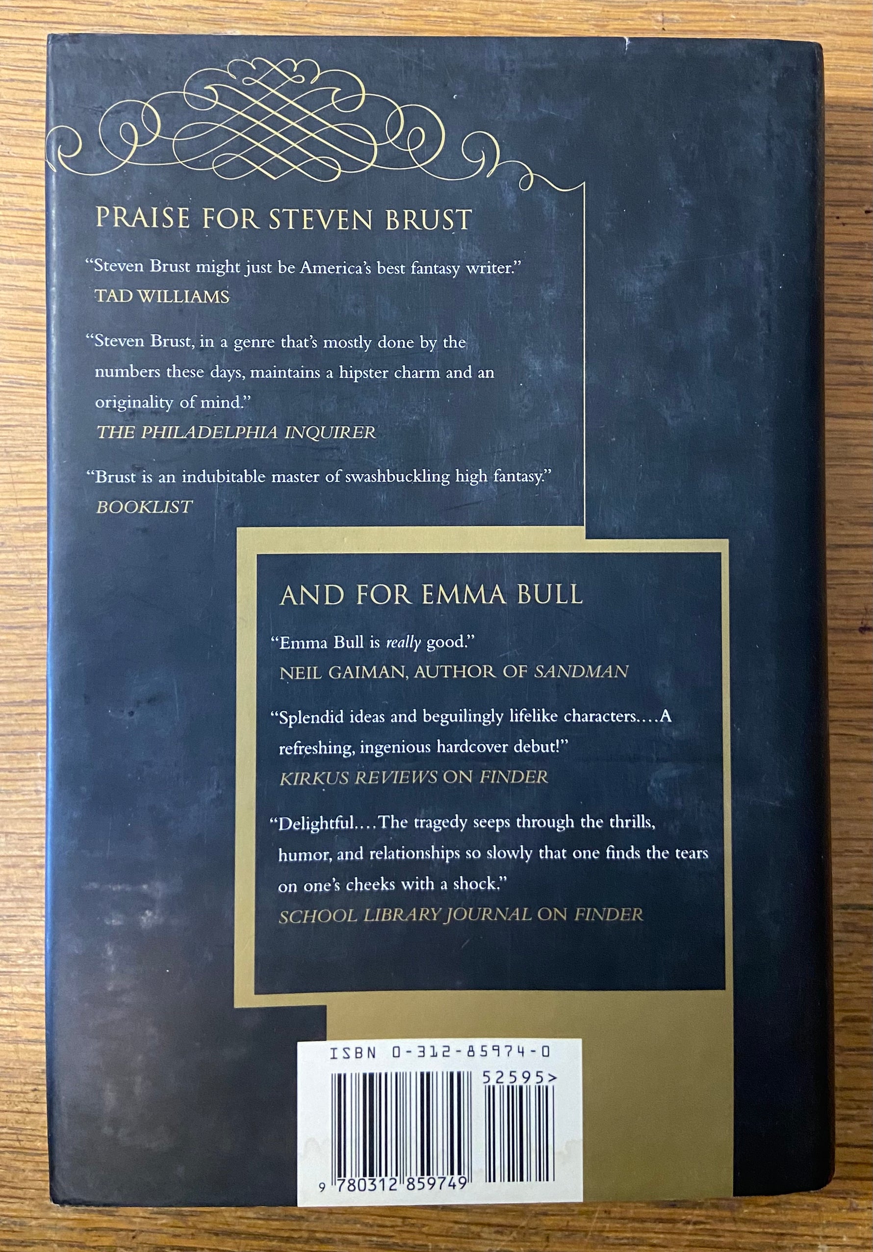 Book, Fiction, Steven Brust and Emma Bull, Freedom & Necessity, Back view