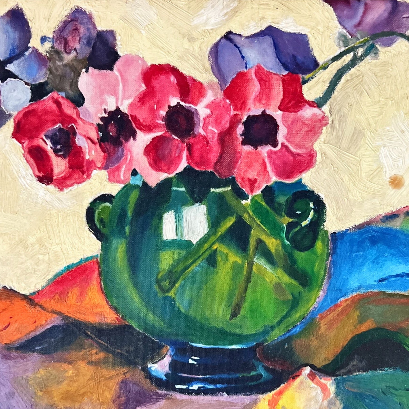 Oil painting, Floral Ron Jessullat, Cover view