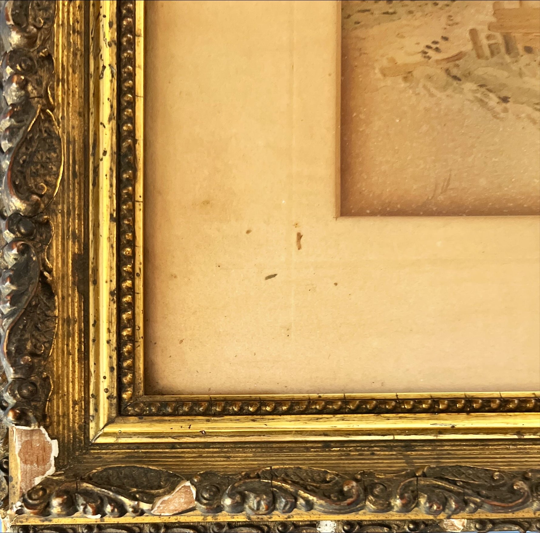 Print, Nautical, Unknown Artist, Damage view