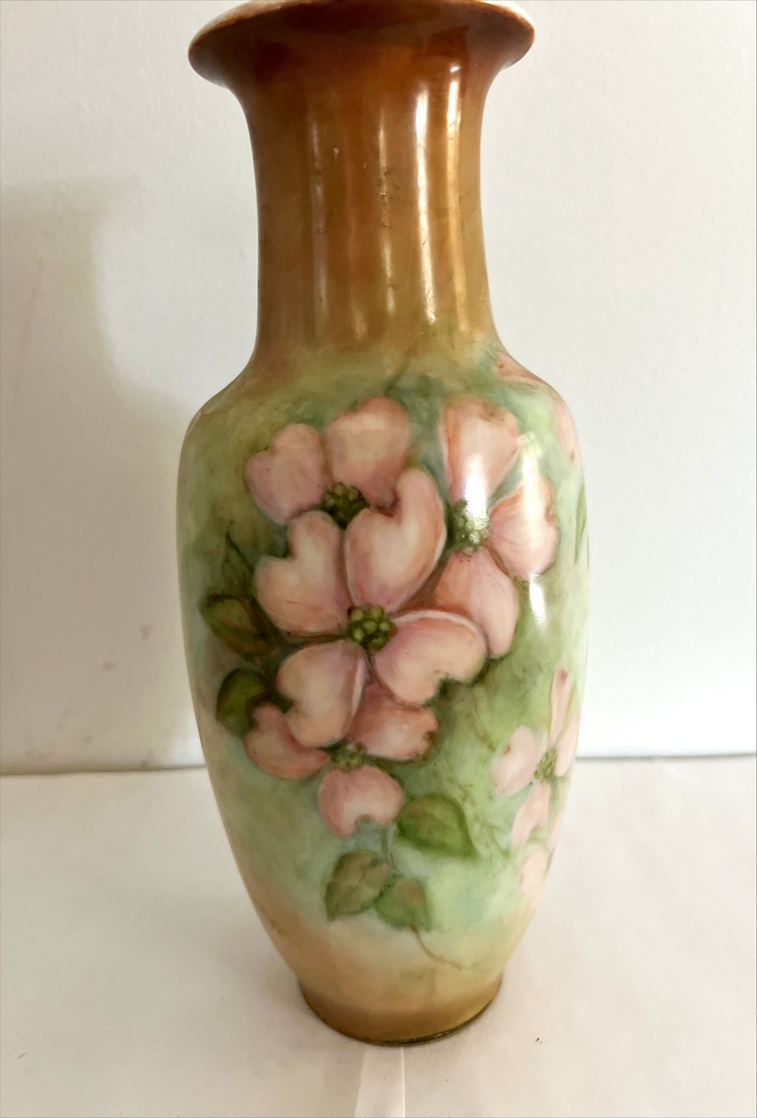 Home, Vase, Ceramic, Pretty Vintage Floral Motif Vase, Dio Kayne, Front view