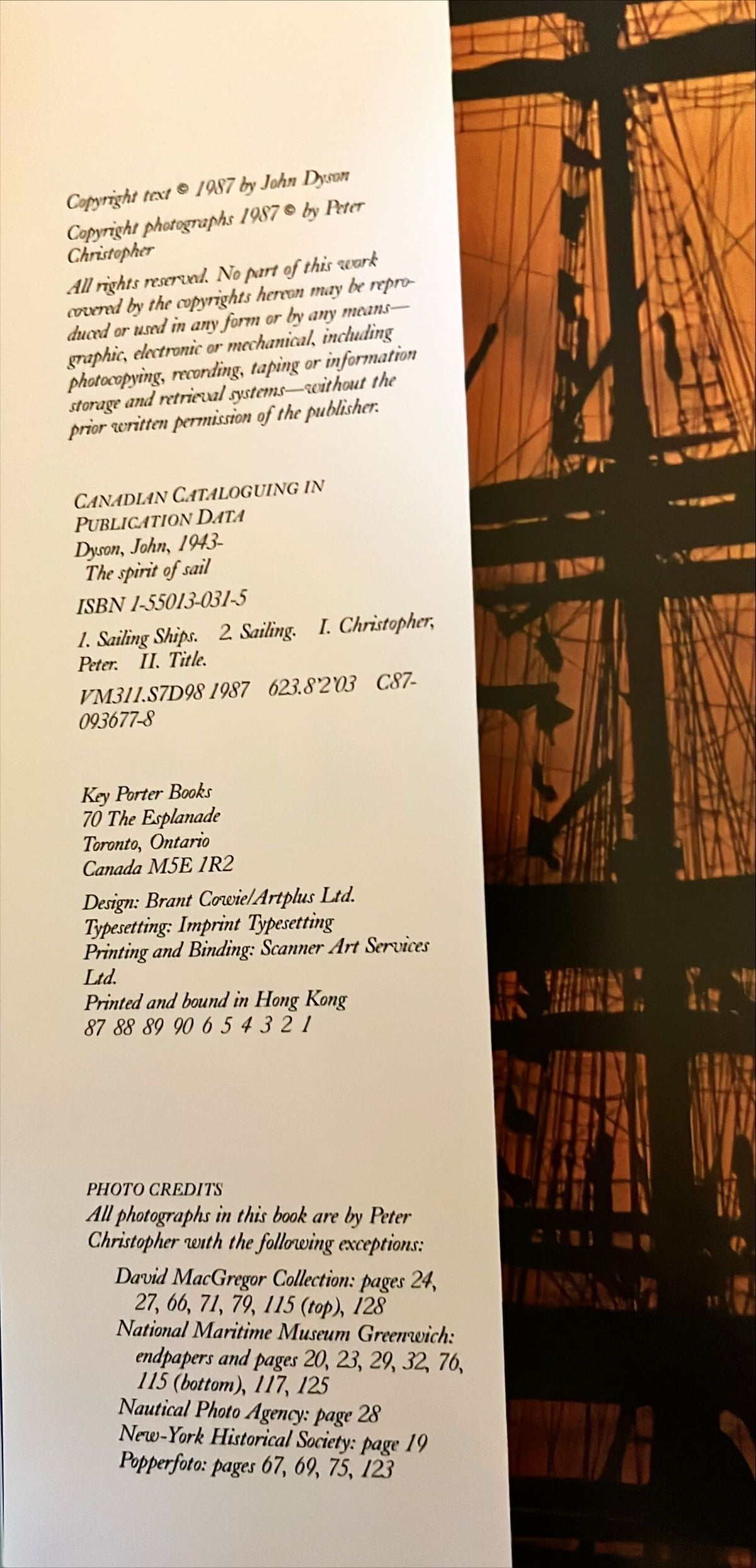 Book, History, Photography, Nautical, John Dyson, The Spirit of Sail: On Board the World’s Greatest Sailing Ships, Inside view