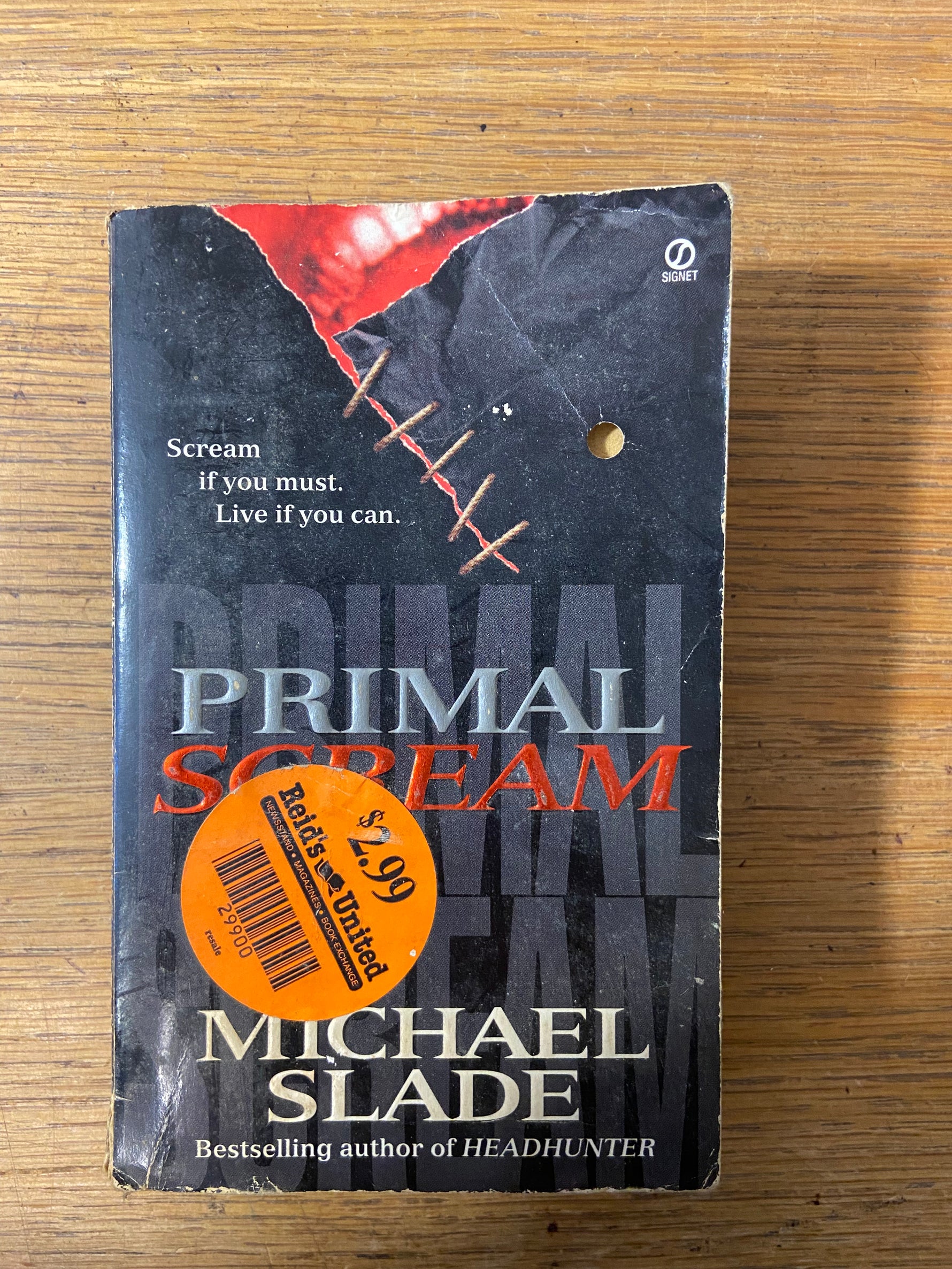 Book, Fiction, Michael Slade, Primal Scream, Front view
