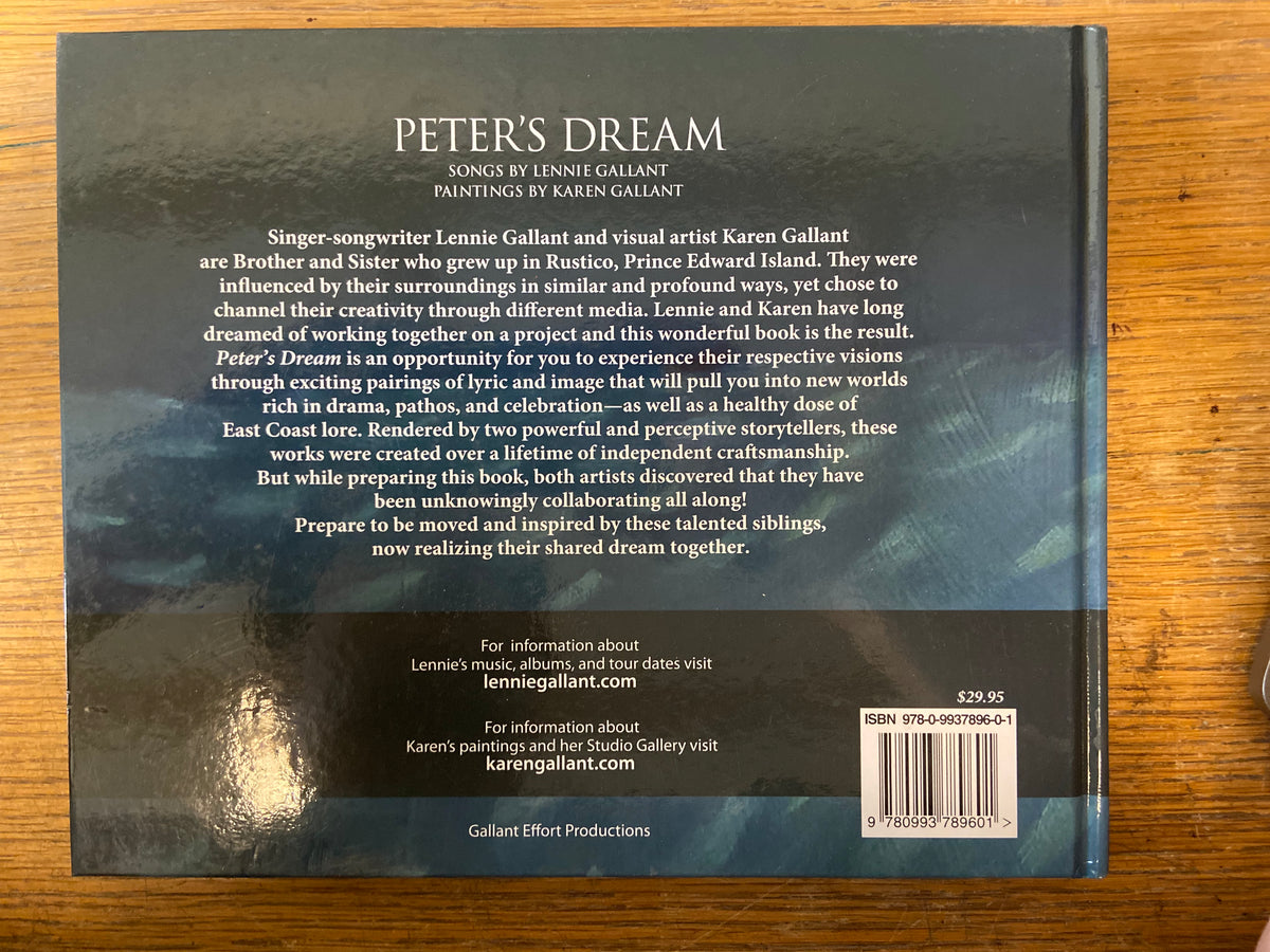 Book, Arts, Music, Lennie Gallant and Karen Gallant, Peter’s Dream, Back view