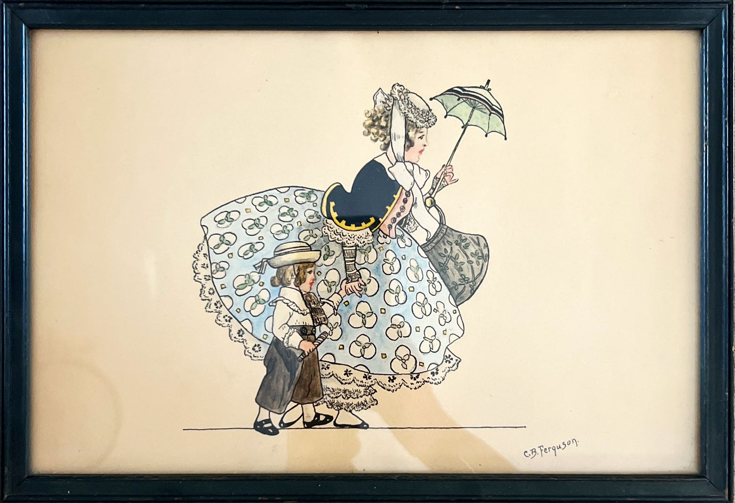 Print, Figures, C.B. Ferguson, Front view