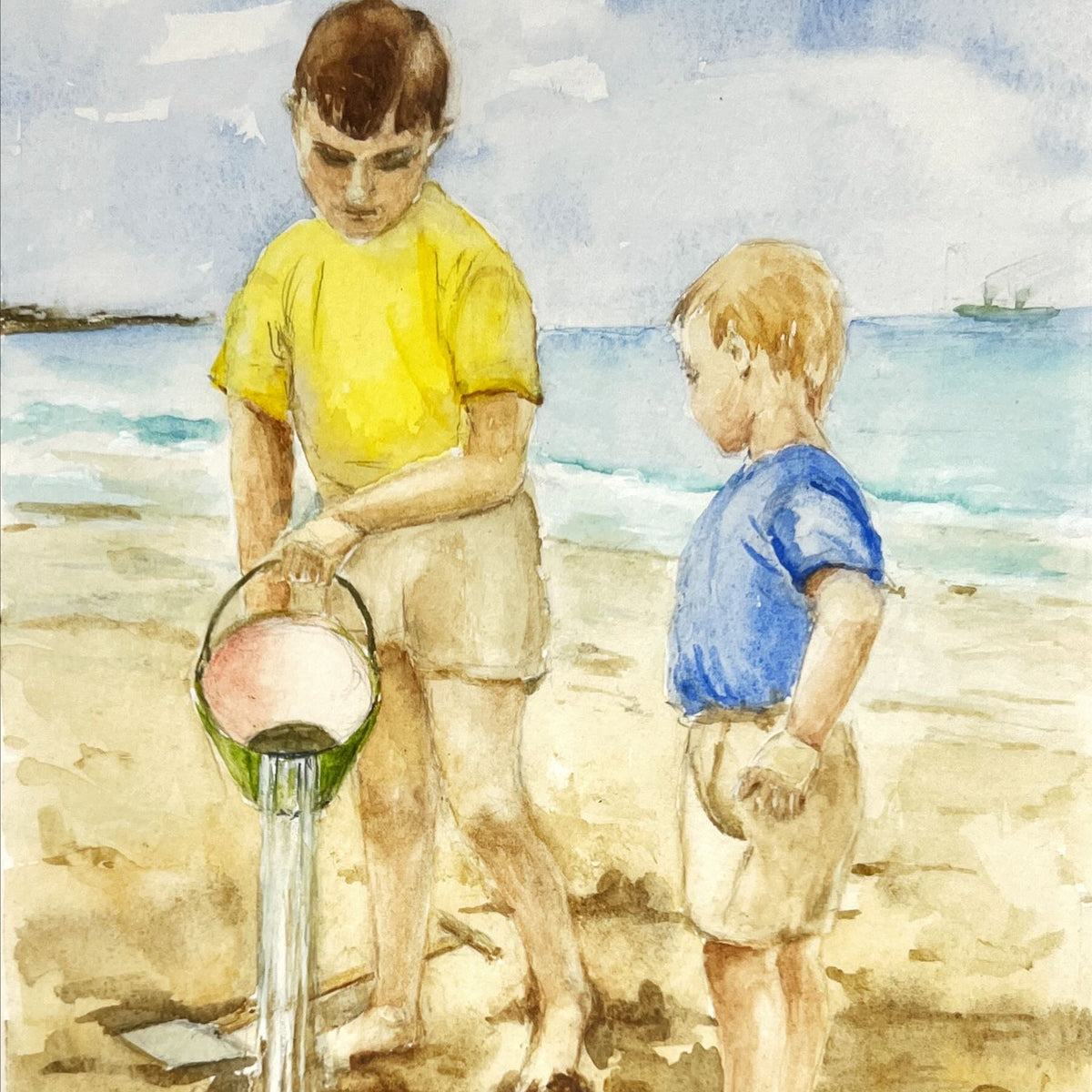 Mixed Media painting, Figures S.H. Greenwood, Cover view