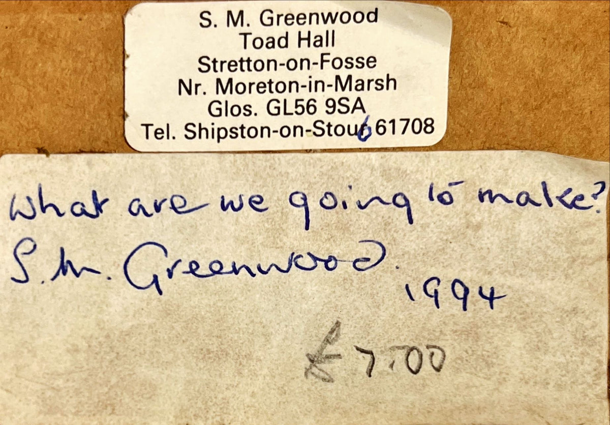 Mixed Media painting, Figures S.H. Greenwood, Title view