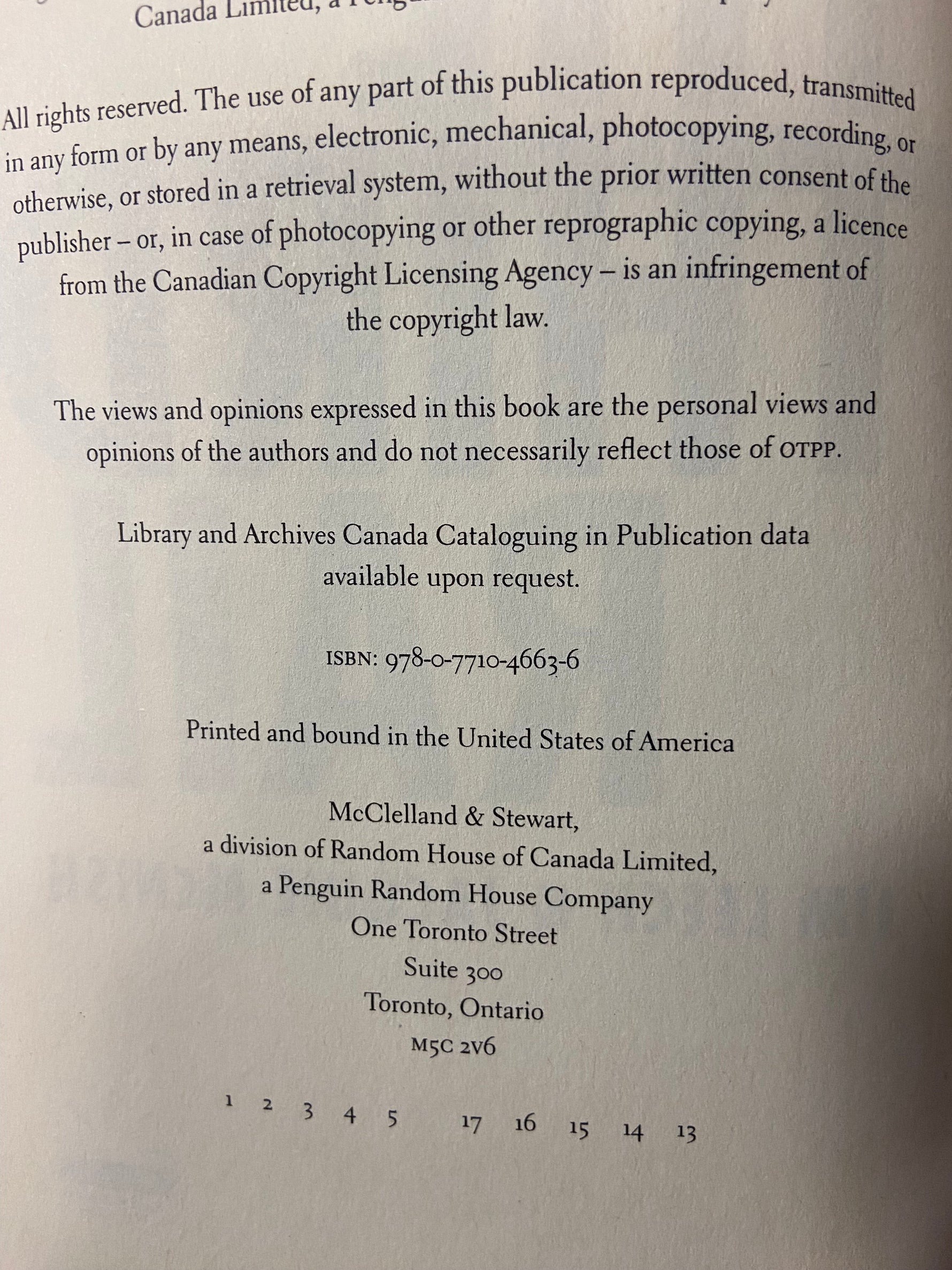 Book, Canada, History, Economic, Education, Jim Leech and Jacquie McNish, The Third Rail: Saving Canada’s Pension System, Inside view