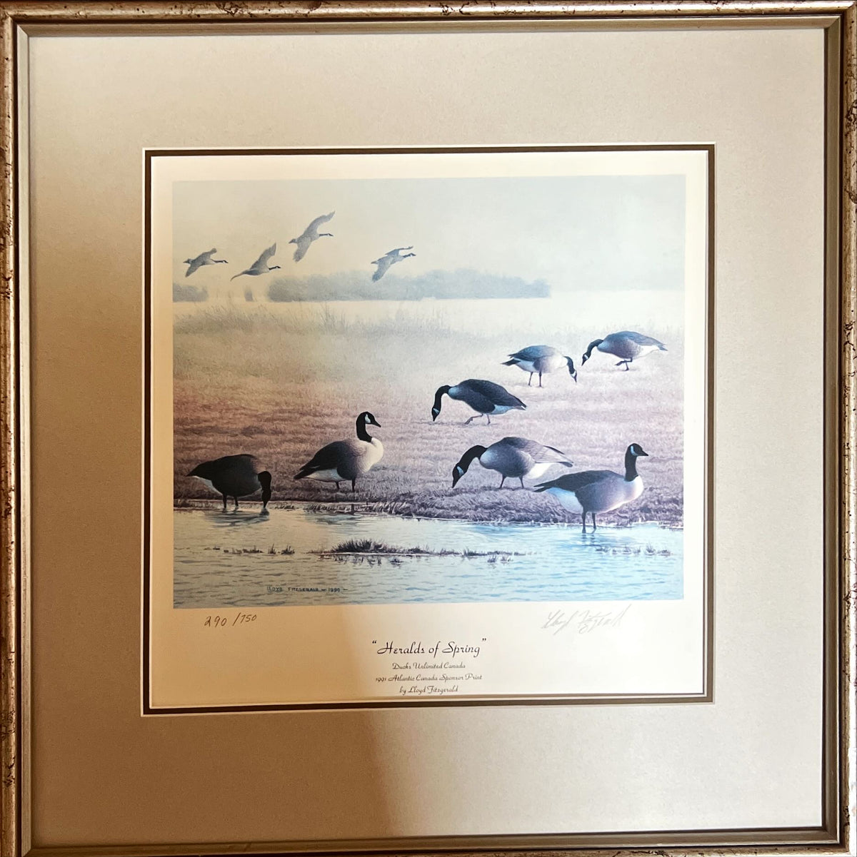  painting, Waterfowl Lloyd Fitzgerald, Front view