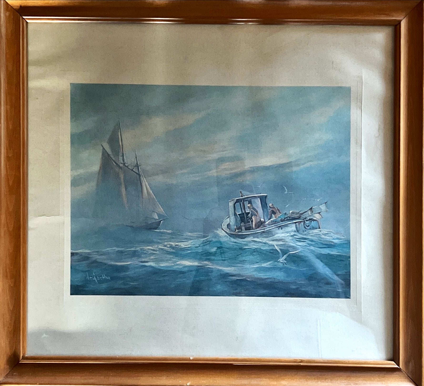 Print, Nautical, W. E. De Garthe, Front view
