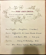 Book, History, E.P. Dutton & Co., Our Baby’s History, Inside view