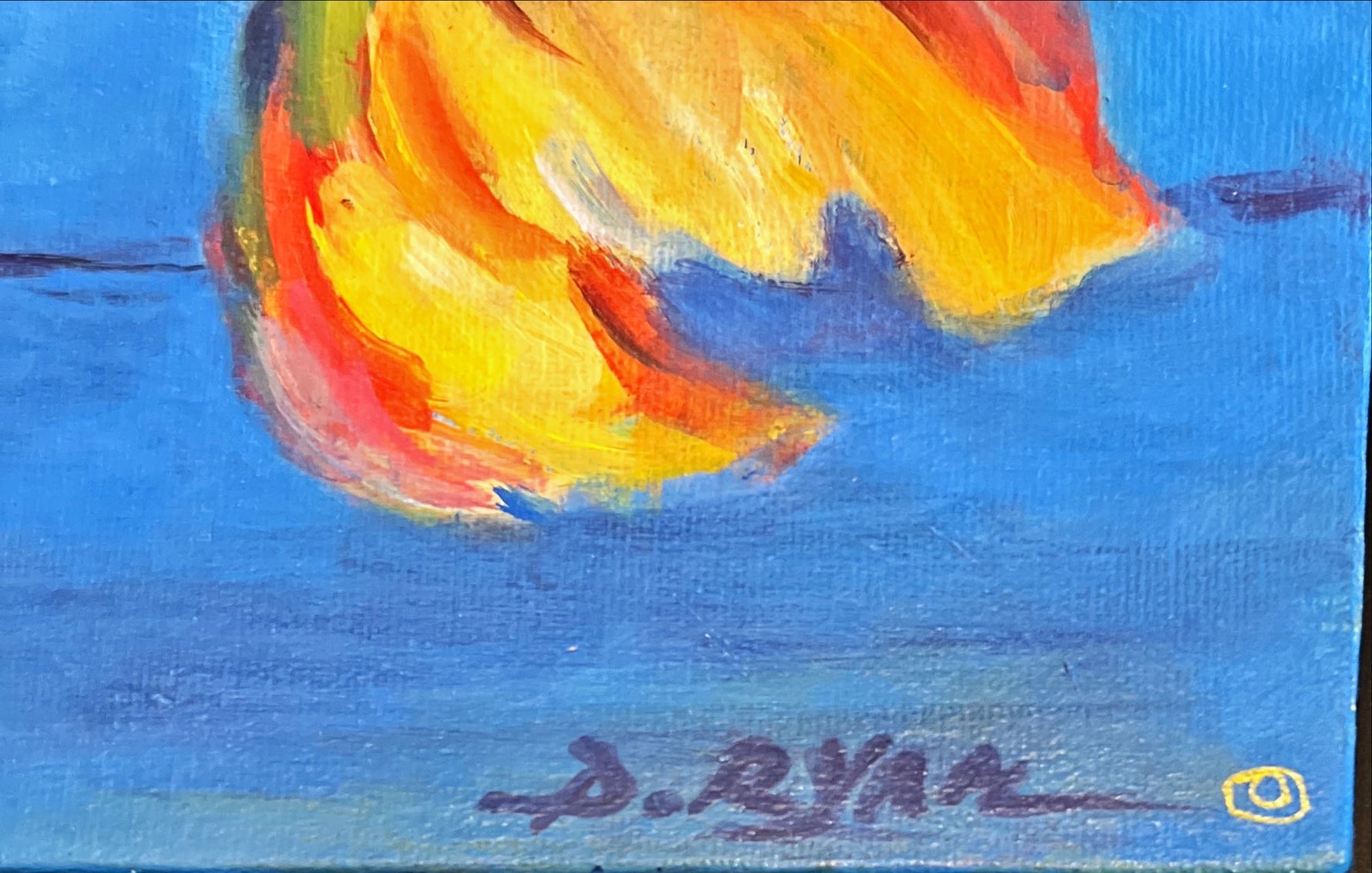 Acrylic painting, Still Life Dianne Ryan, Signature view