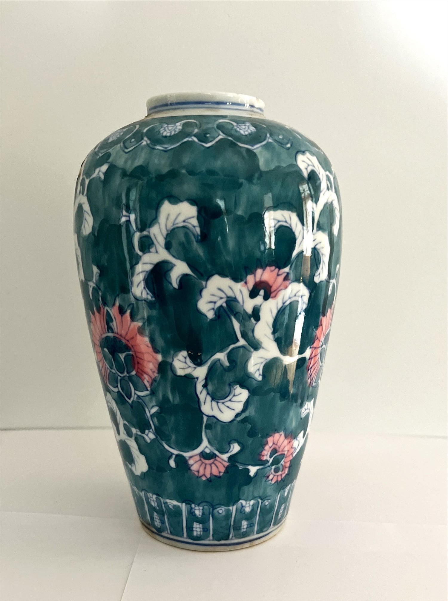 Home, Vase, Ceramic, Large Oriental Decorative Vase, Front view