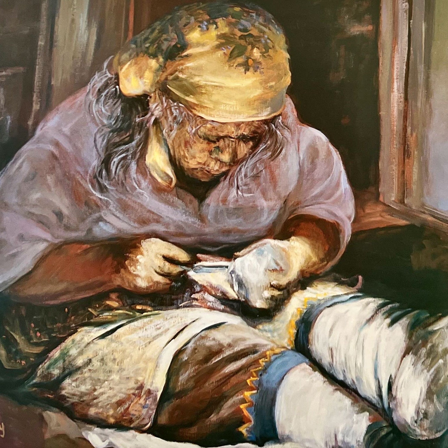  painting, Portrait G. Gely, Cover view