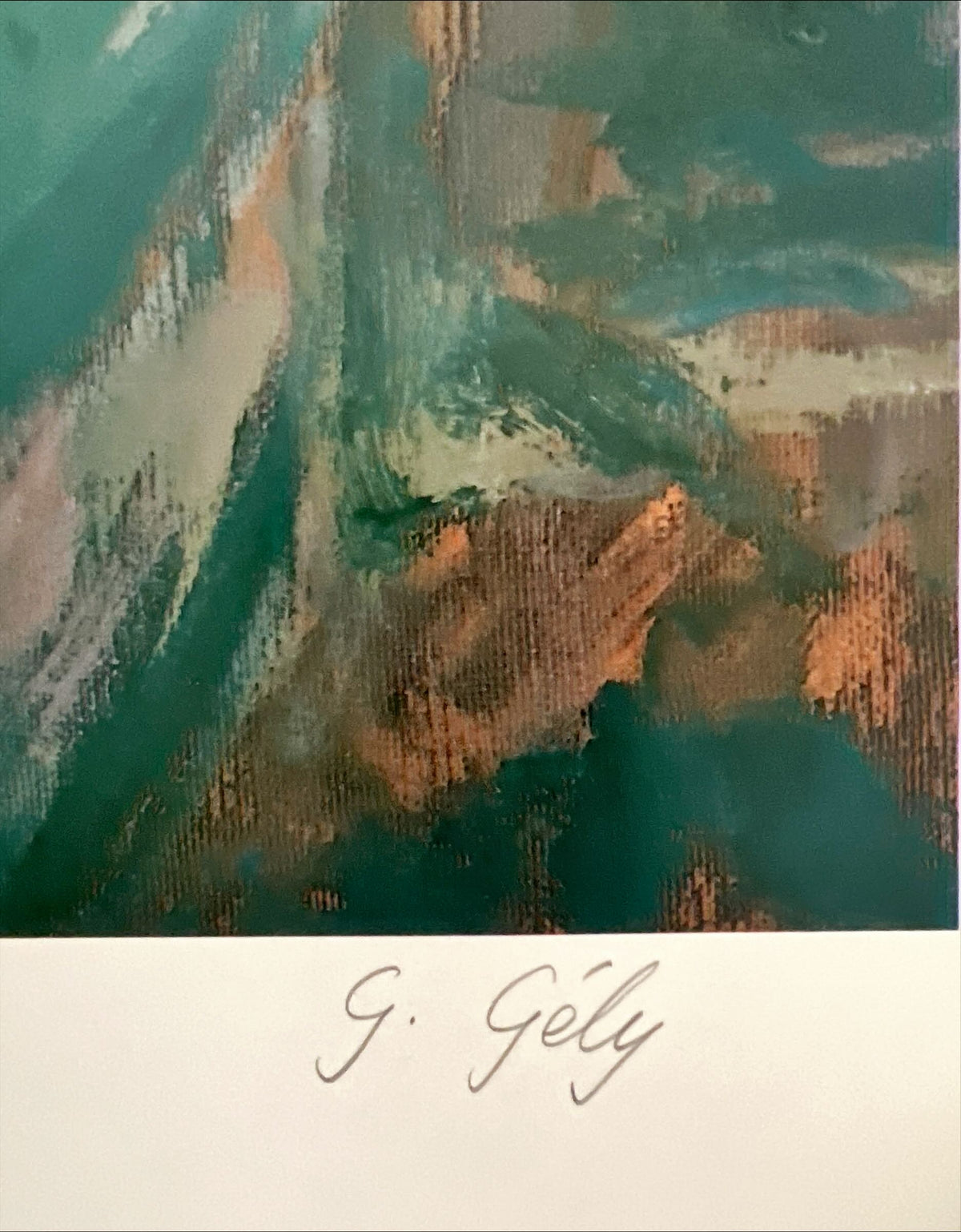  painting, Portrait G. Gely, Signature view