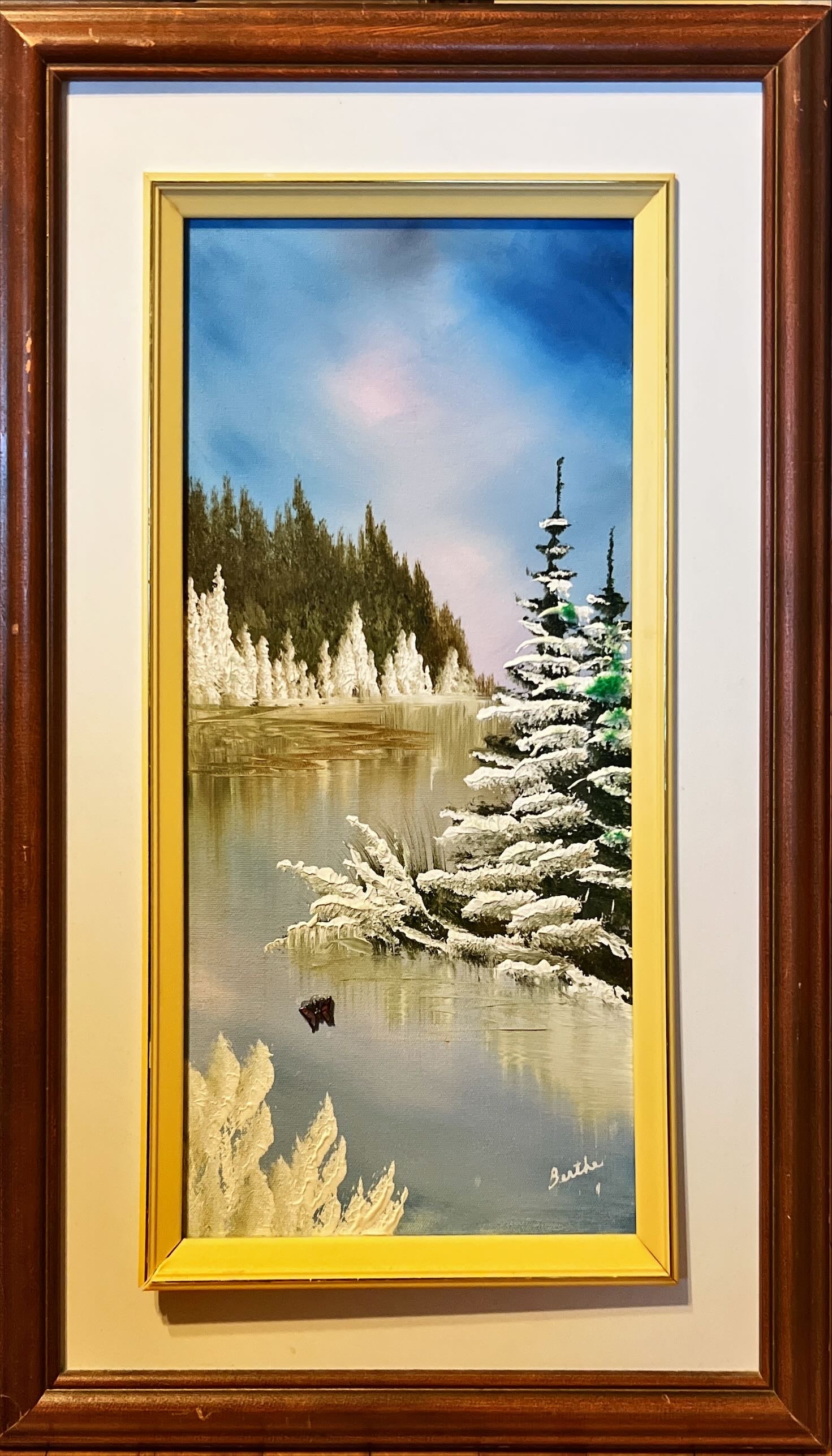 Oil painting, Winterscape Buthe, Front view