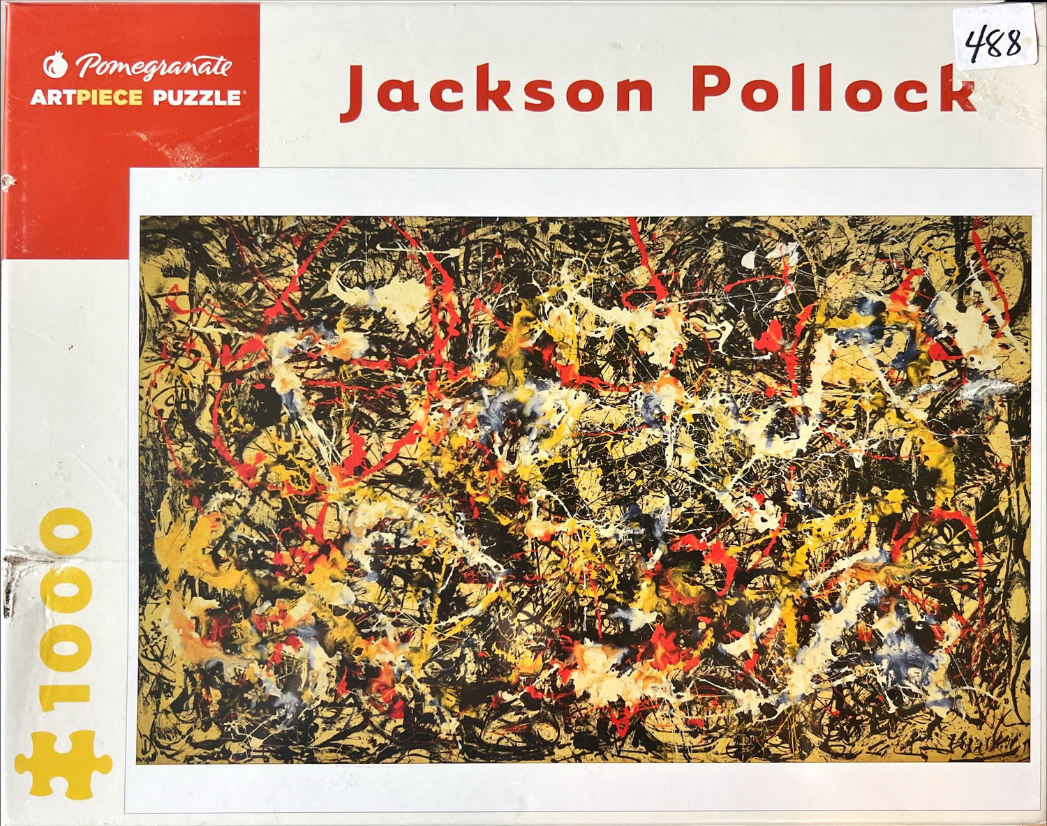 Game, Puzzle, Board game, Jackson Pollock 1000 pc puzzle. “Convergence” 1952  New, Front view