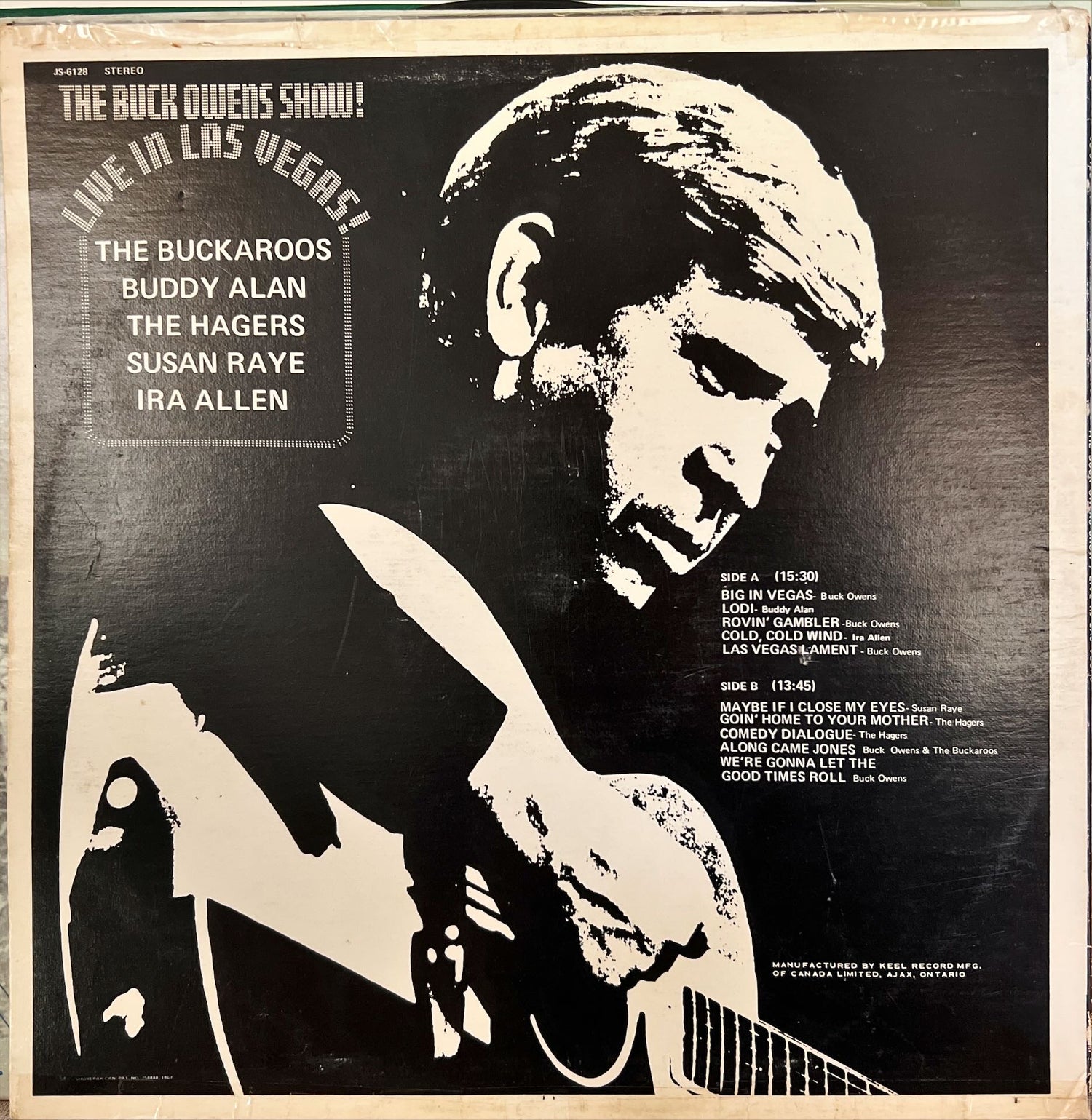 Vinyl record, Country Buck Owens, Back view