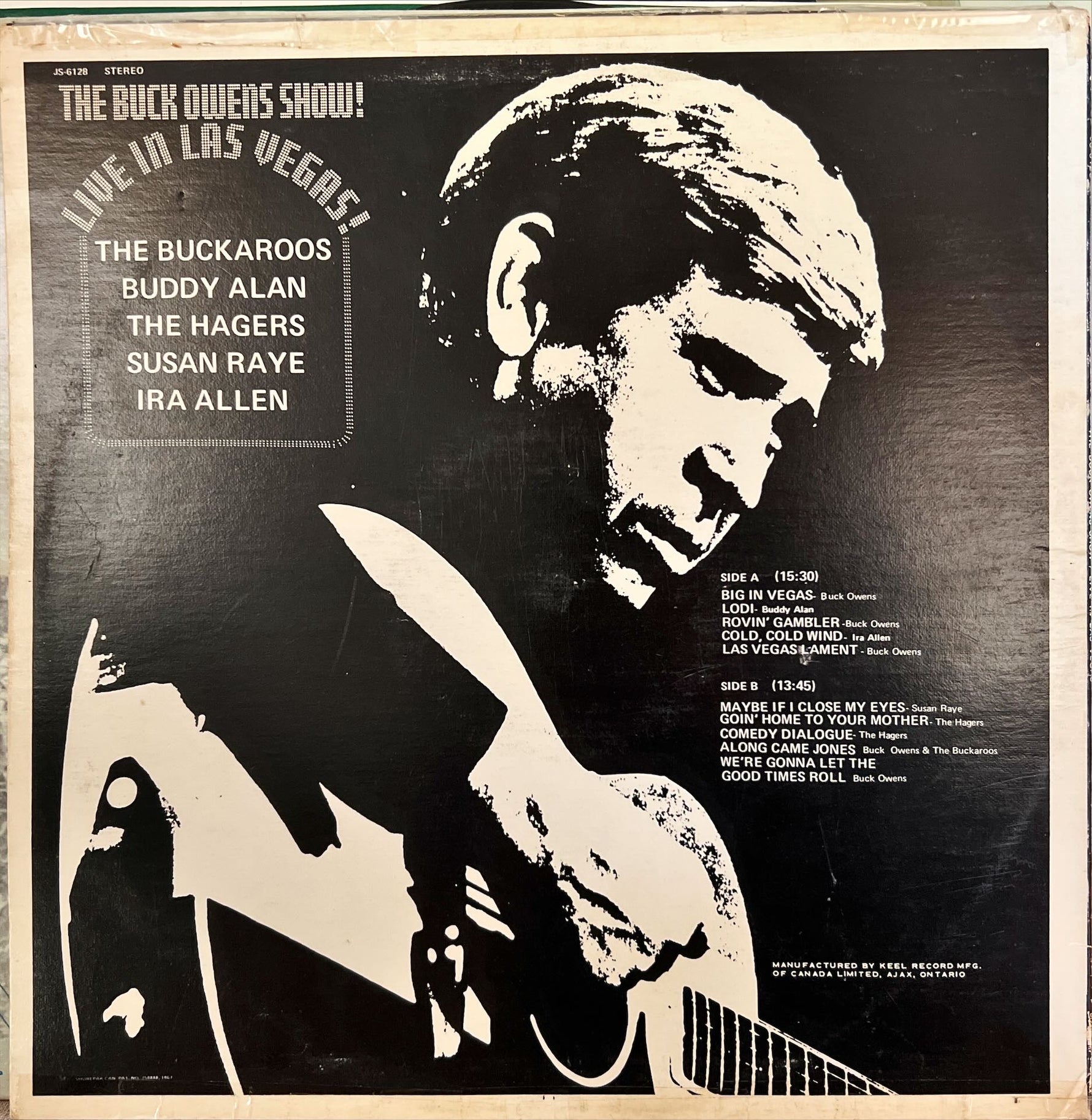Vinyl record, Country Buck Owens, Back view