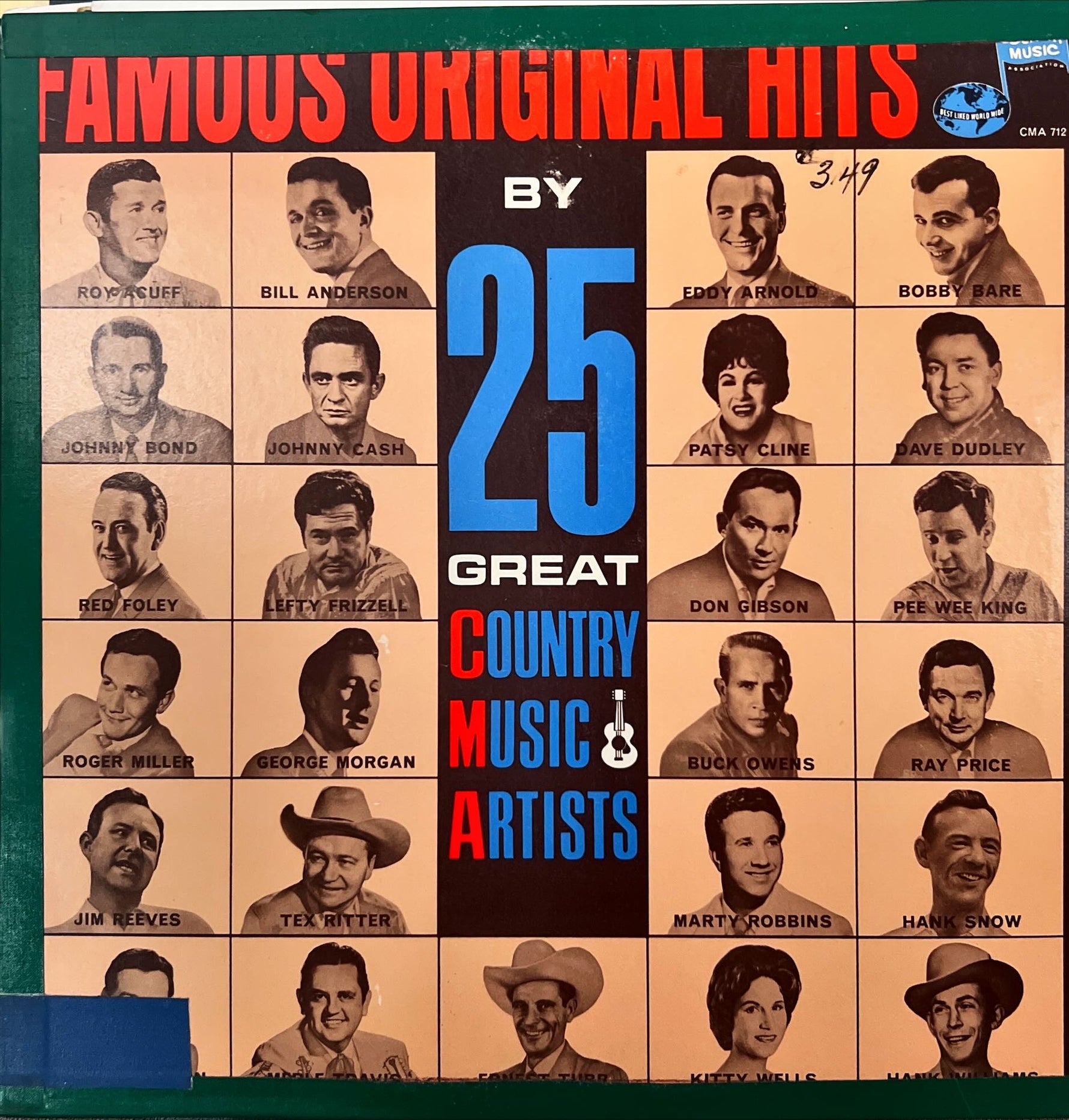 Vinyl record, Country Various Artists, Front view