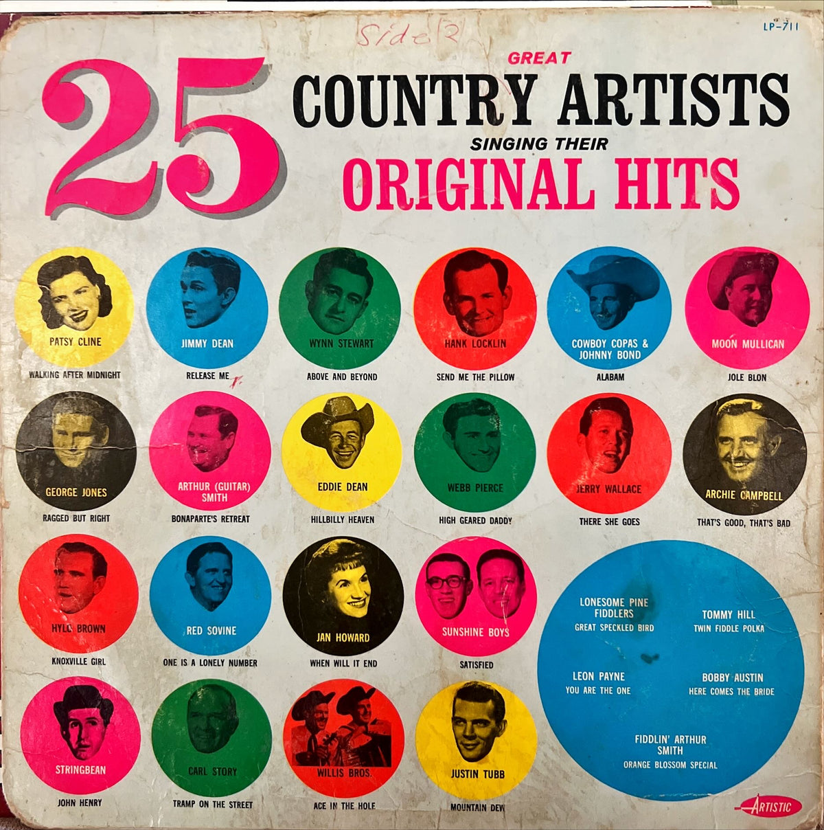 Vinyl record, Country Various Artists, Back view