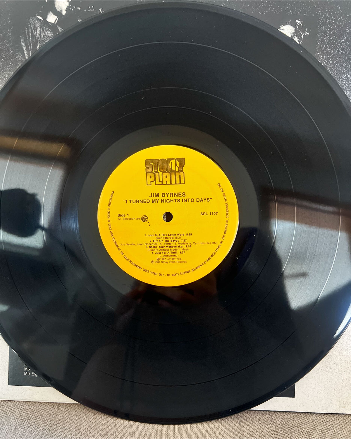 Vinyl record, Blues Jim Byrnes, Side view