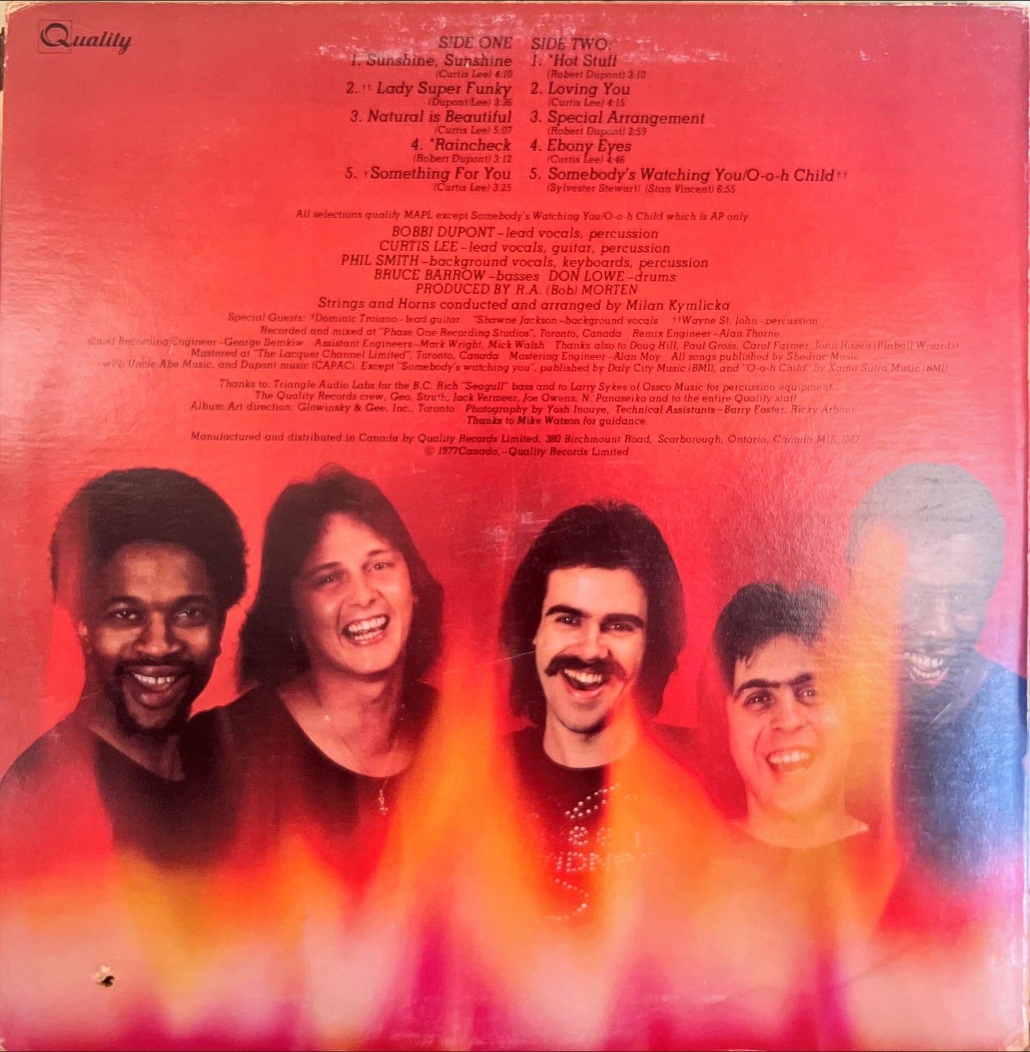 Vinyl record, R&B Sweet Blindness, Back view