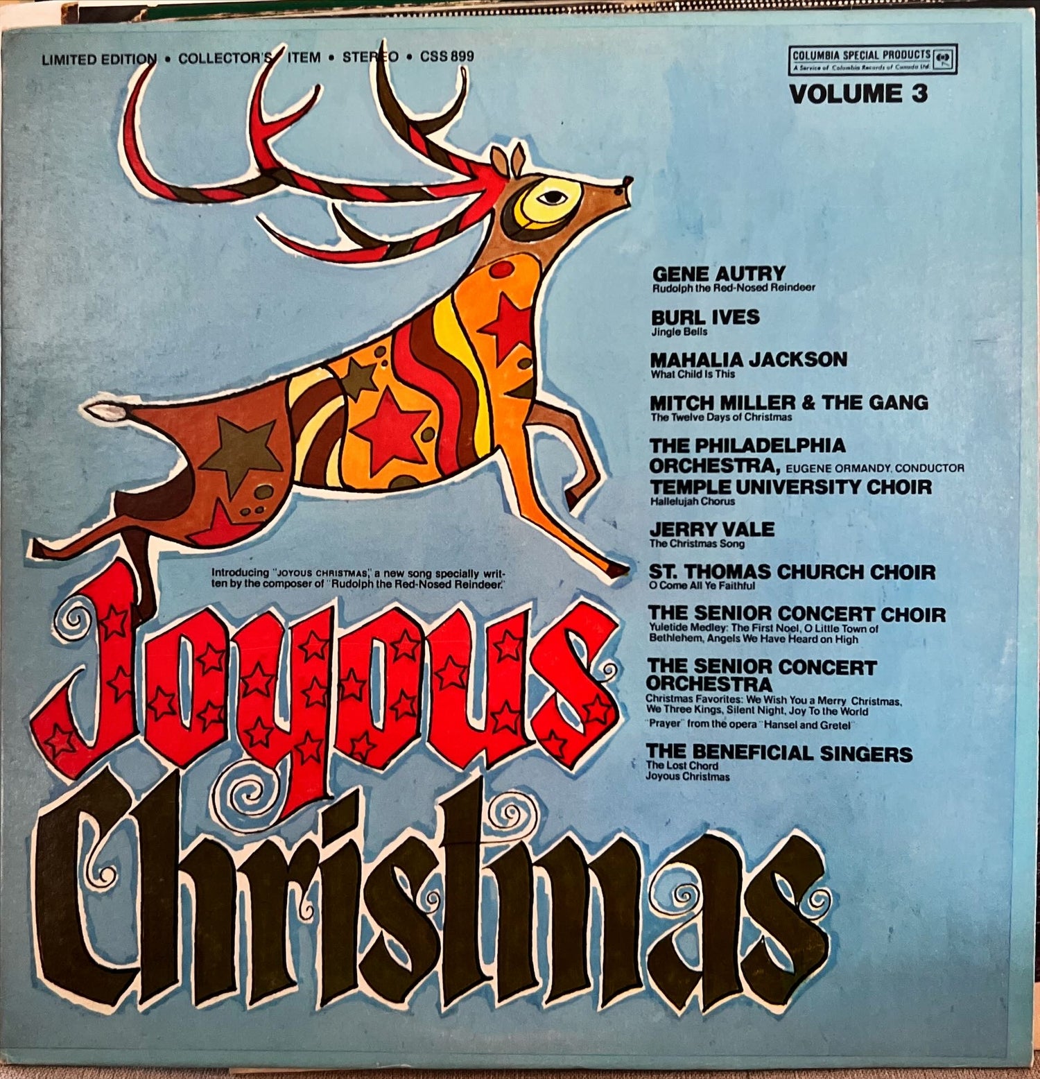 Vinyl record, Christmas Various Artists, Front view