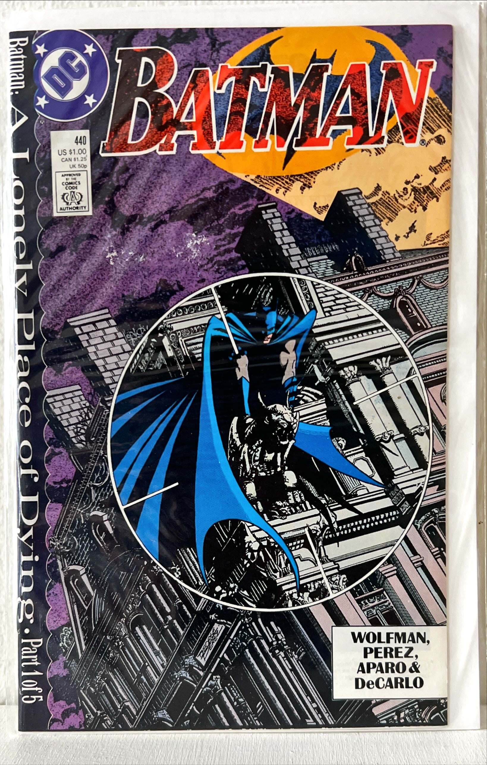 Comic, Collectibles, Adrienne Roy, George Perez, Jim Aparo, John Cosyanza, Batman Is. 440, Front view