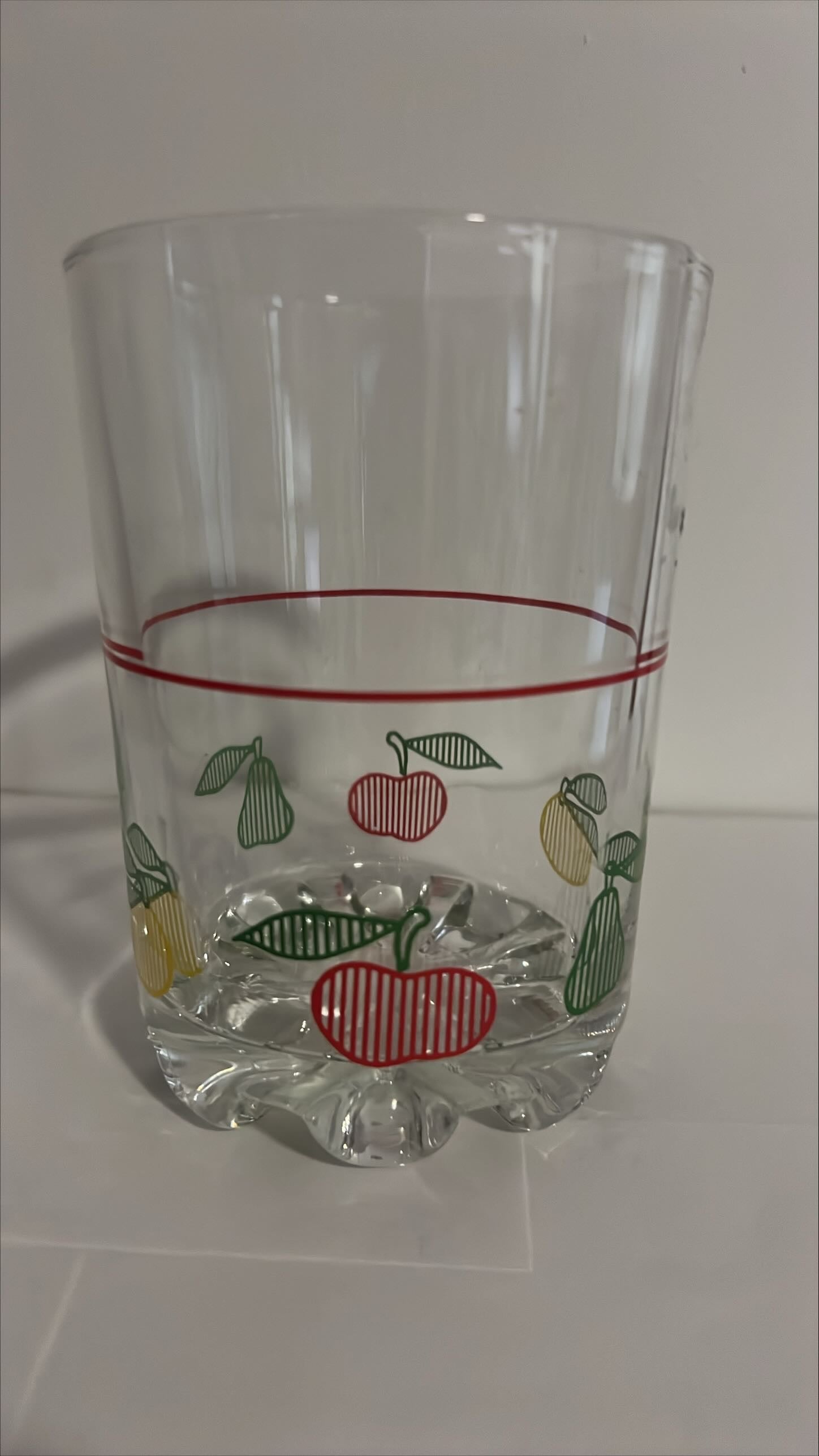 Home, Glassware, Glass Bucket for Ice with Fruit Decor, Front view