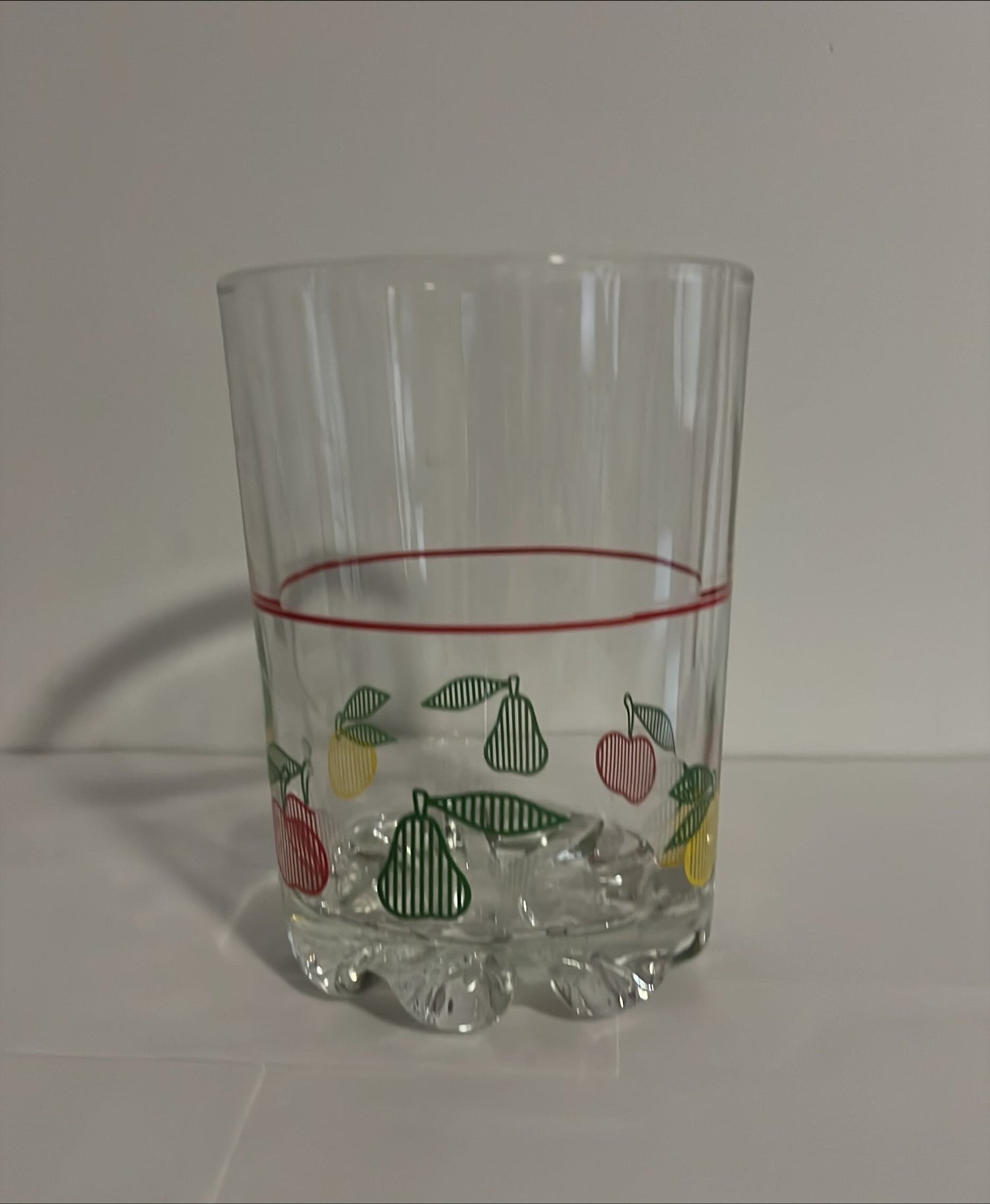 Home, Glassware, Glass Bucket for Ice with Fruit Decor, Front view