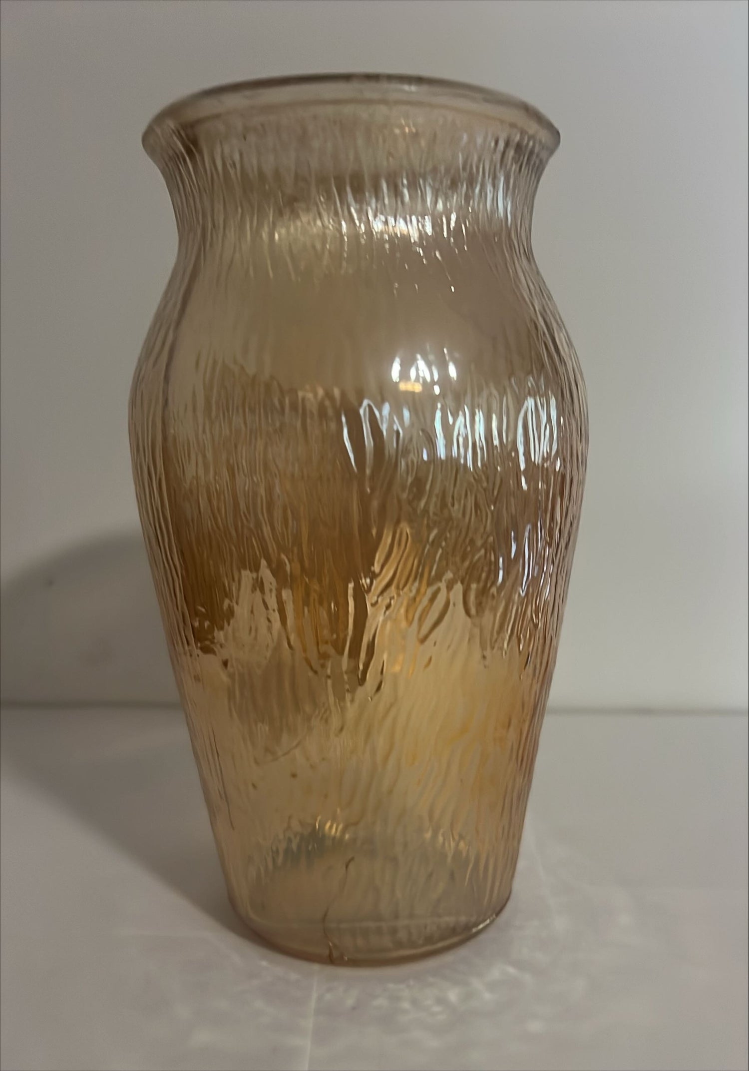 Home, Vase, Glassware, Lovely Amber 7.5” Vase, Front view
