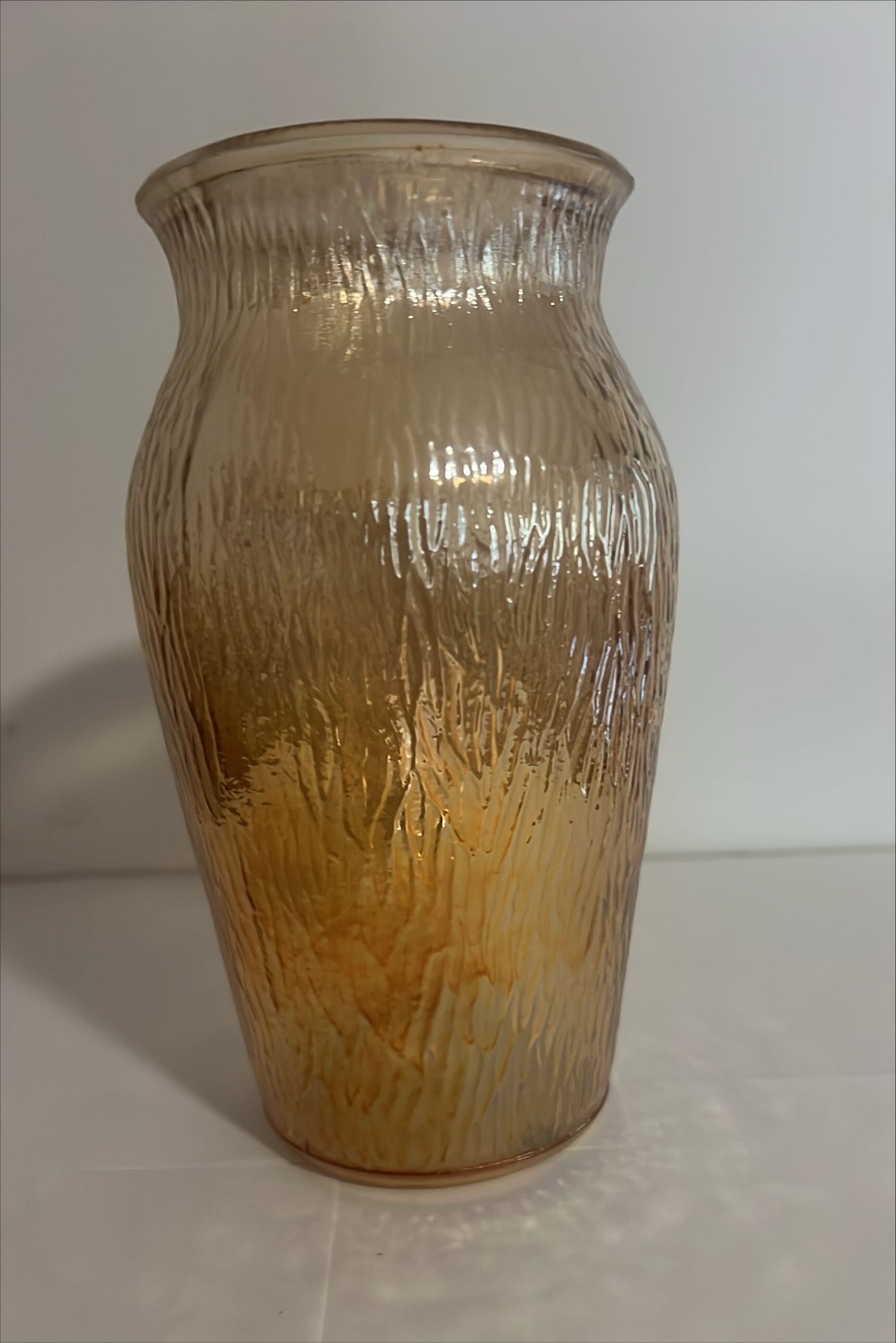 Home, Vase, Glassware, Lovely Amber 7.5” Vase, Front view