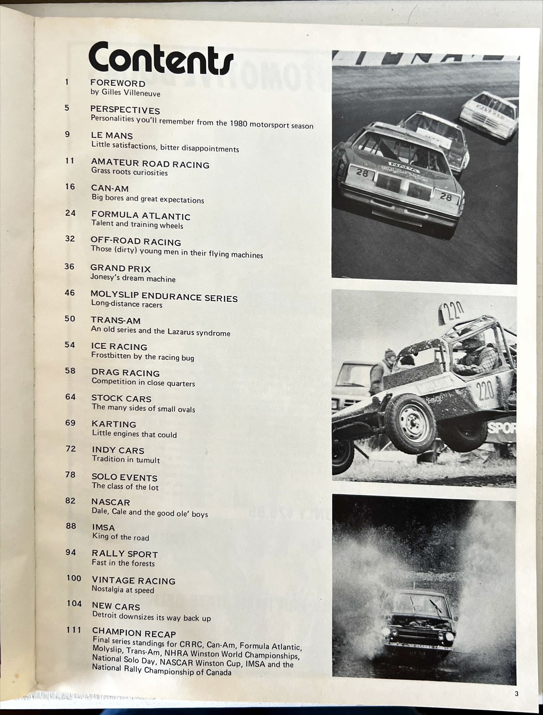 Magazine, Auto, Transport, , The Canadian Motorsport Annual, 1980-81, Inside view