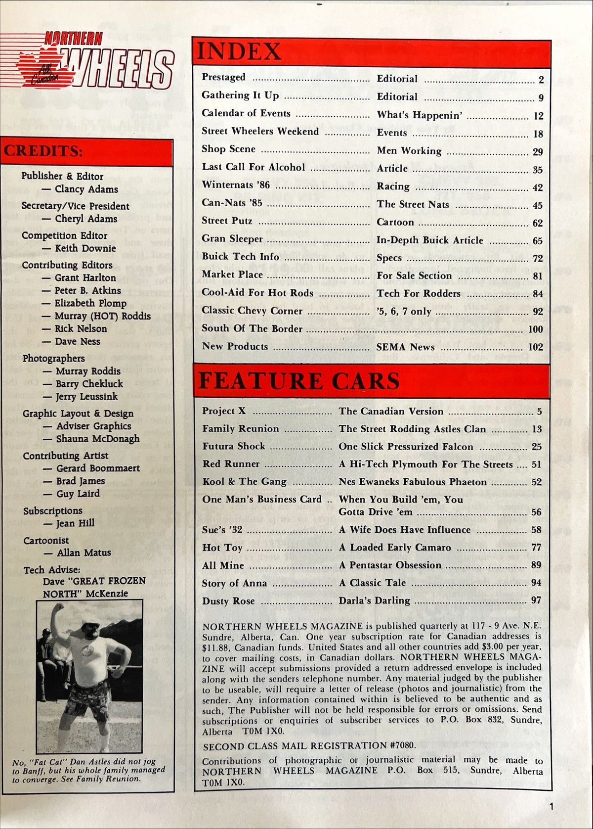 Magazine, Auto, Transport, , Northern Wheels Magazine, Vol. 1 Issue 2, Summer 1986, Inside view