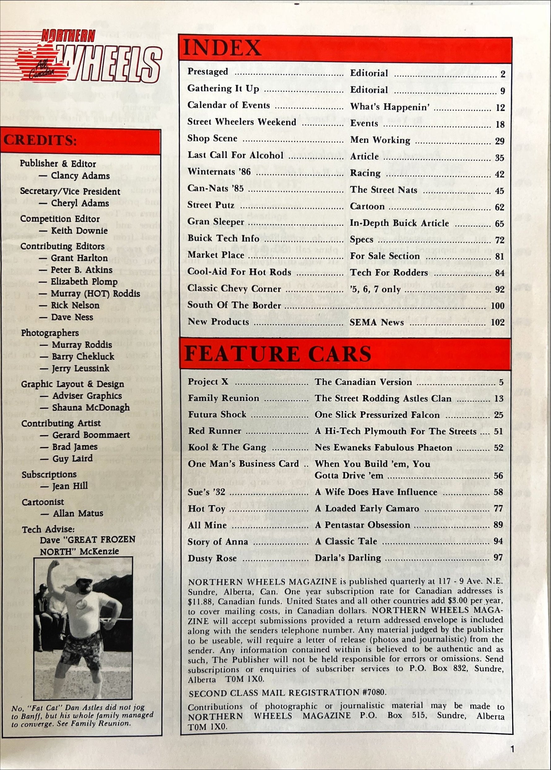 Magazine, Auto, Transport, , Northern Wheels Magazine, Vol. 1 Issue 2, Summer 1986, Inside view